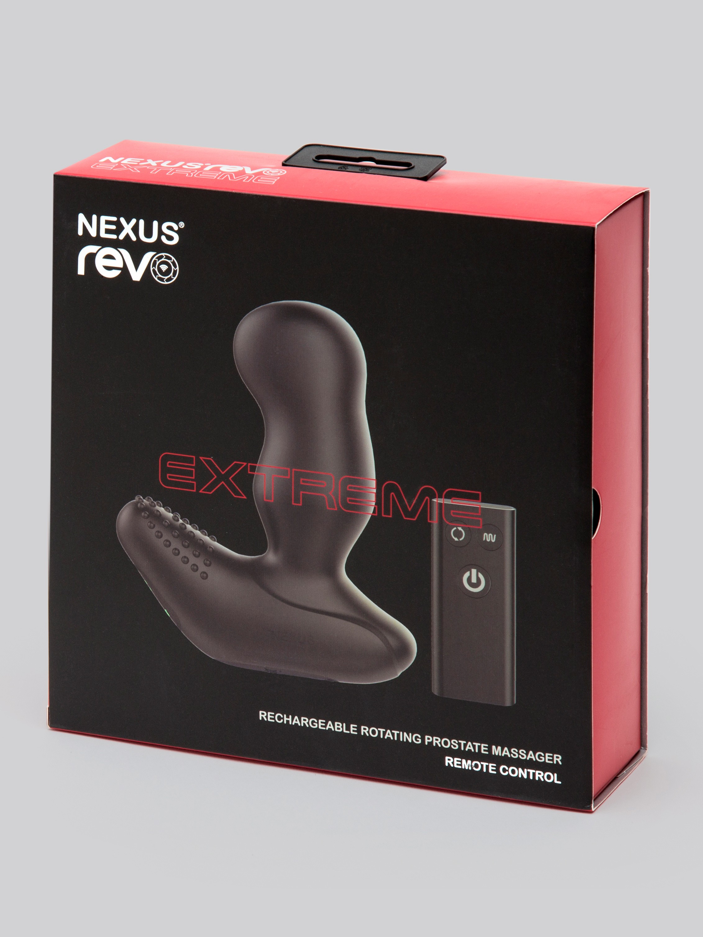 Nexus Revo Extreme Remote Control Rotating Prostate Massager, Black, hi-res