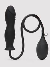 Lovingjoy Silicone Inflatable Dildo 6 Inch, Black, hi-res