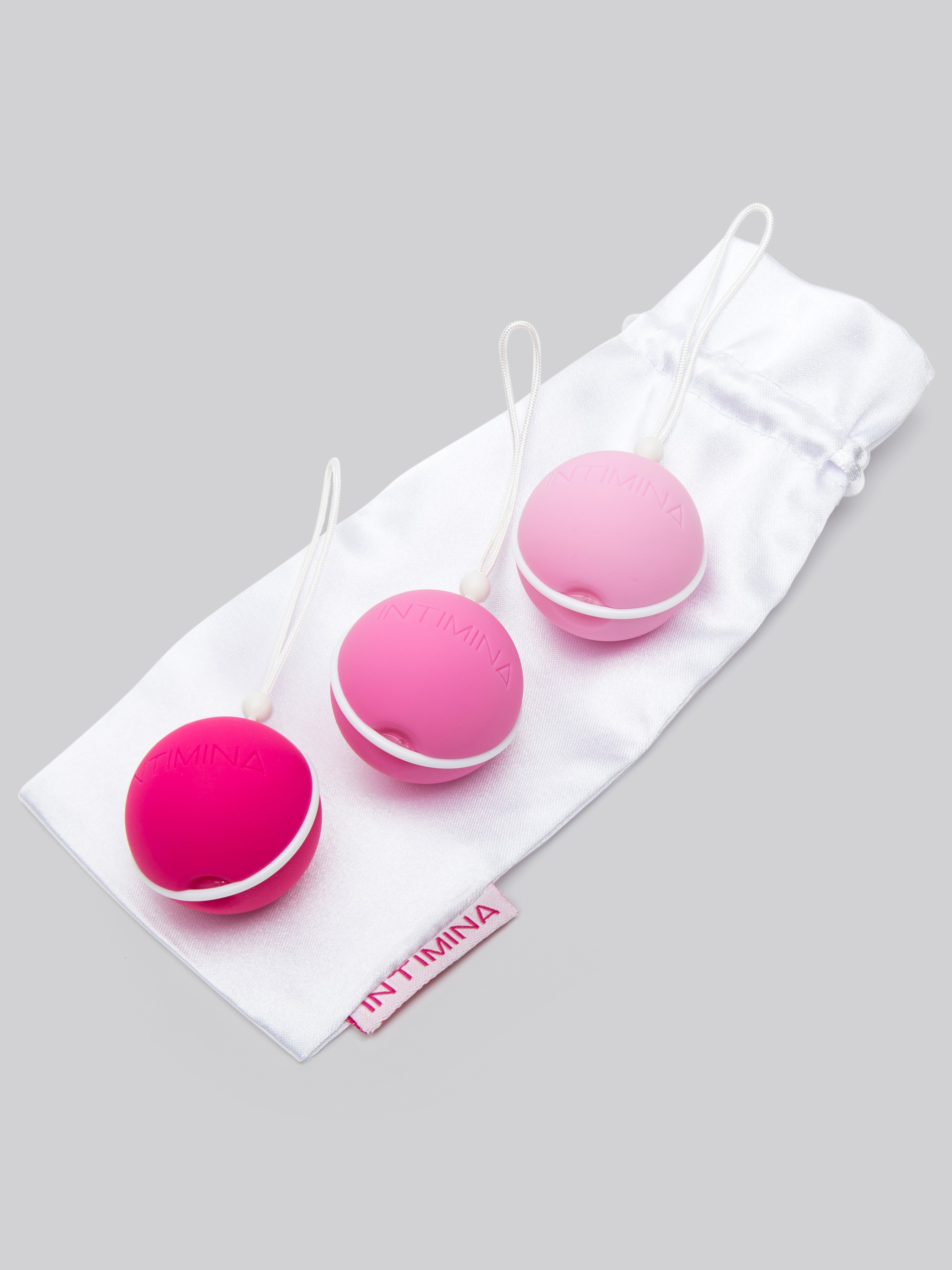 Intimina Laselle Weighted Jiggle Ball Set (3 Piece), Pink, hi-res