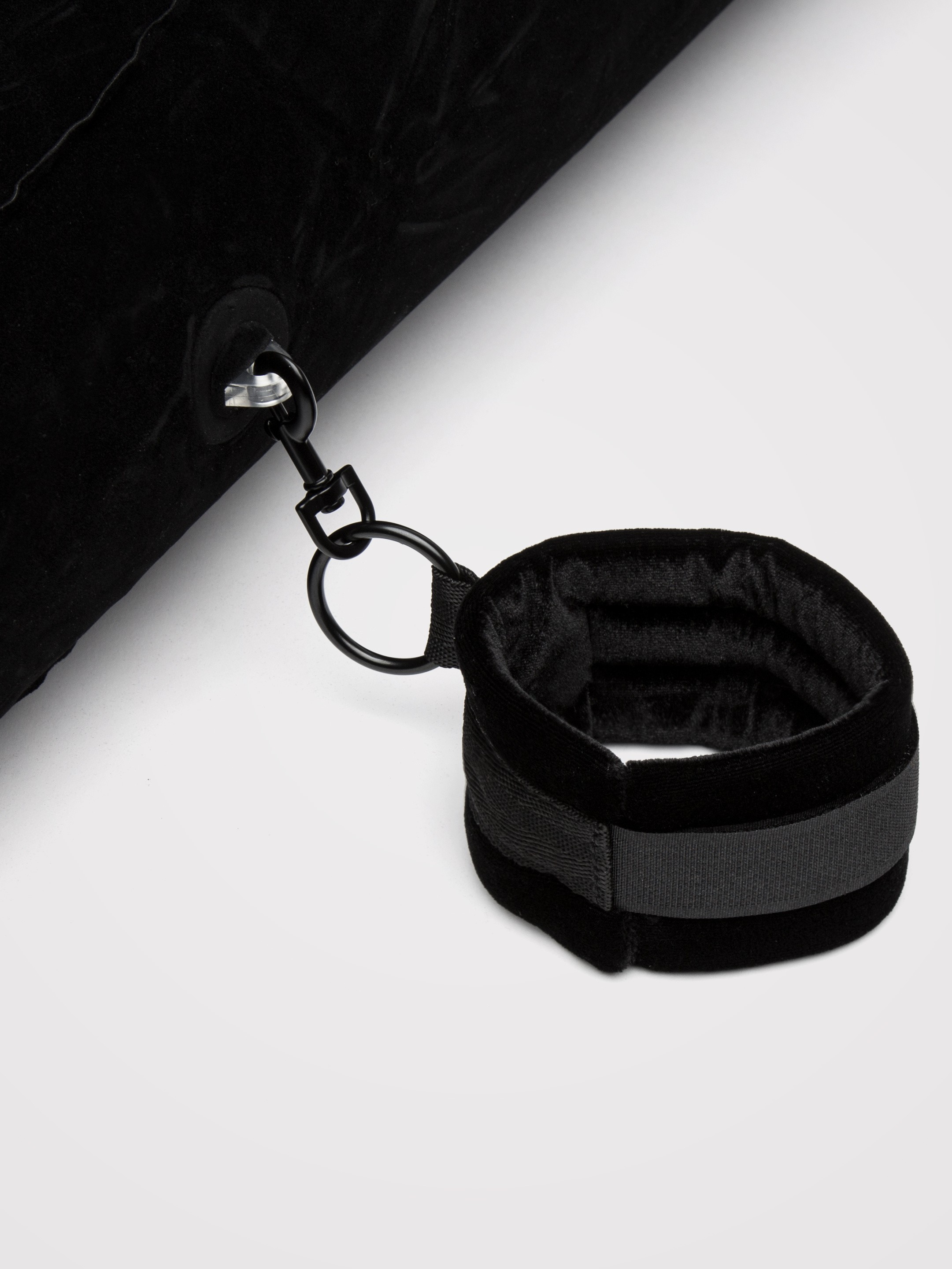 DOMINIX Deluxe Large Inflatable Wedge, Handcuff and Blindfold Set, Black, hi-res