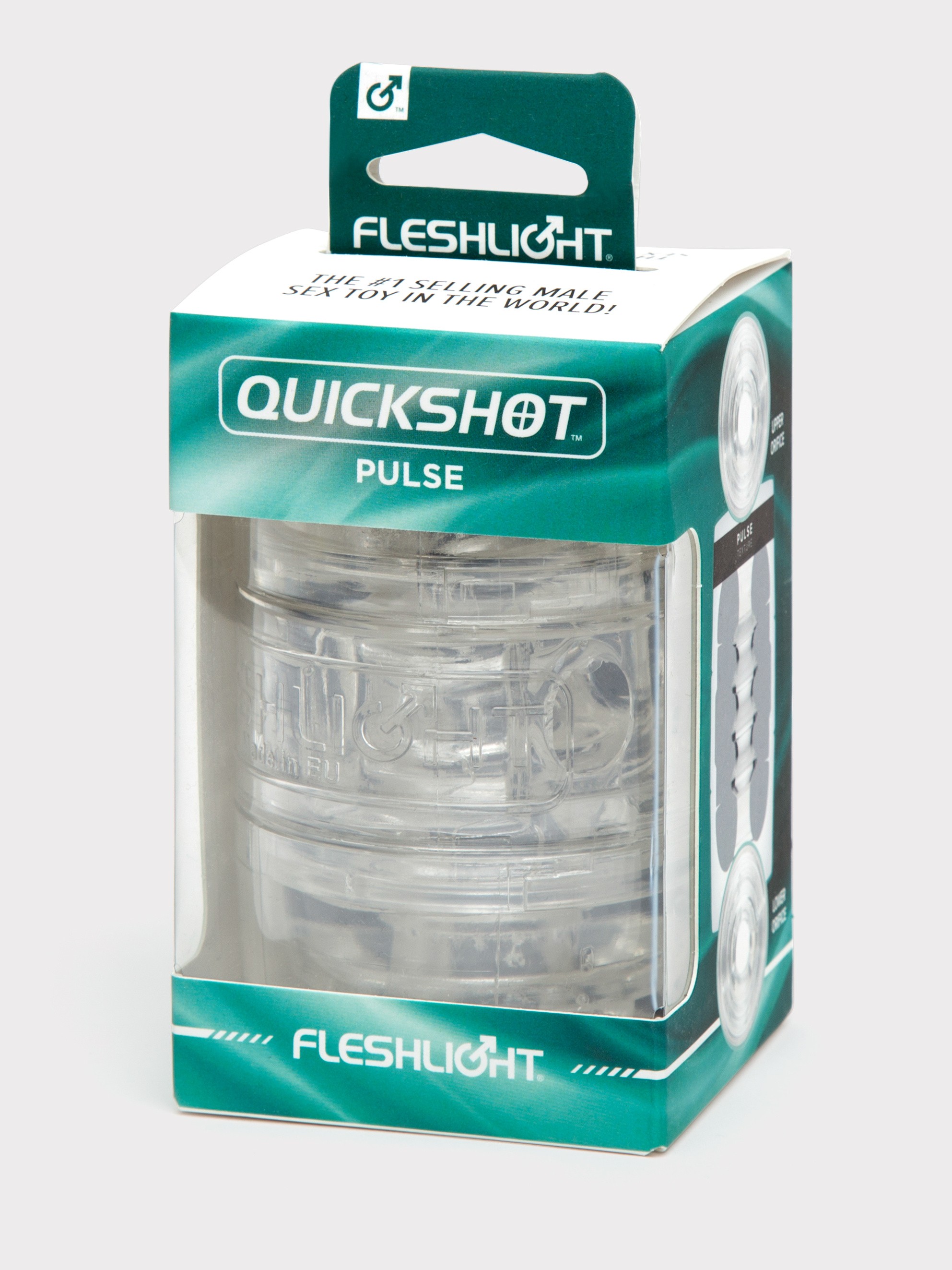 Fleshlight QUICKSHOT Pulse Compact Male Masturbator, Clear, hi-res