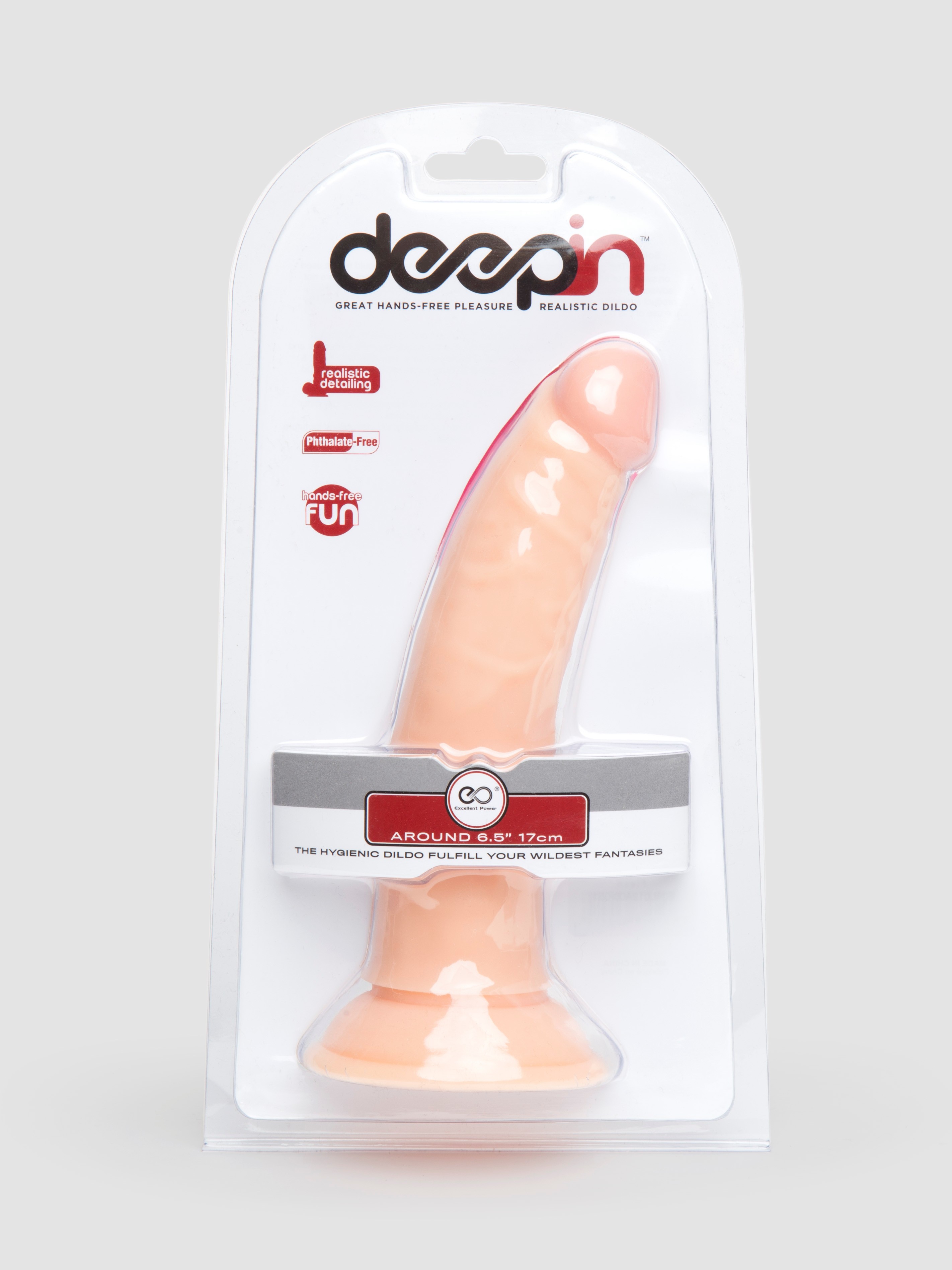 Deepin Realistic Suction Cup Dildo 6.5 Inch, Flesh Pink, hi-res