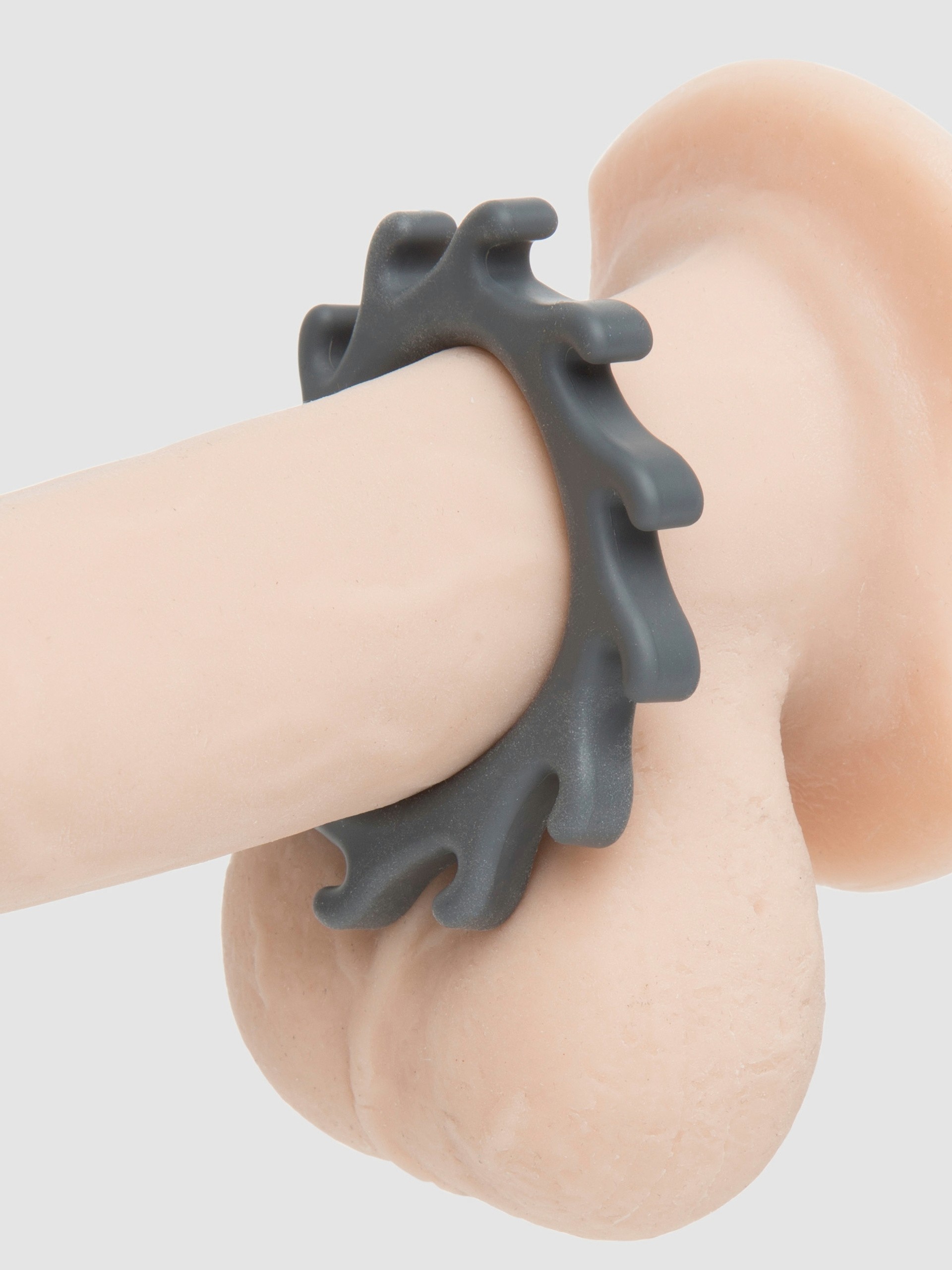 Stretchy Silicone Cock Ring Set (10 Pack), Black, hi-res