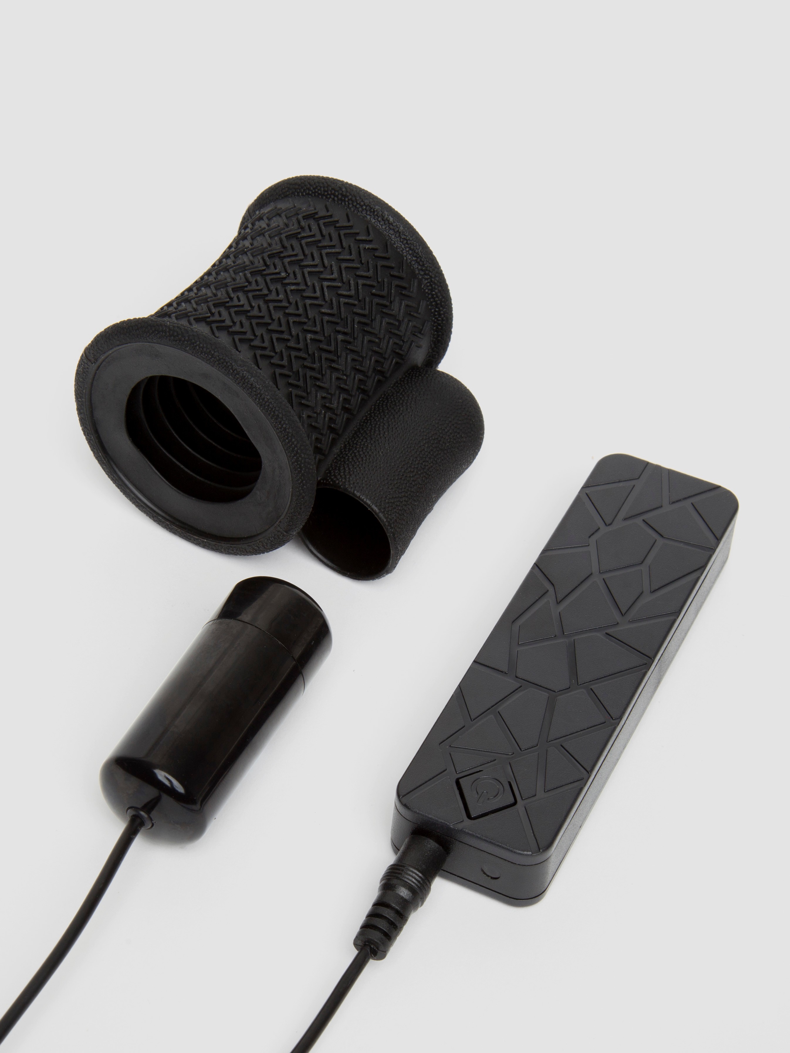 Tremble Wired Vibrating Male Masturbator, Black, hi-res