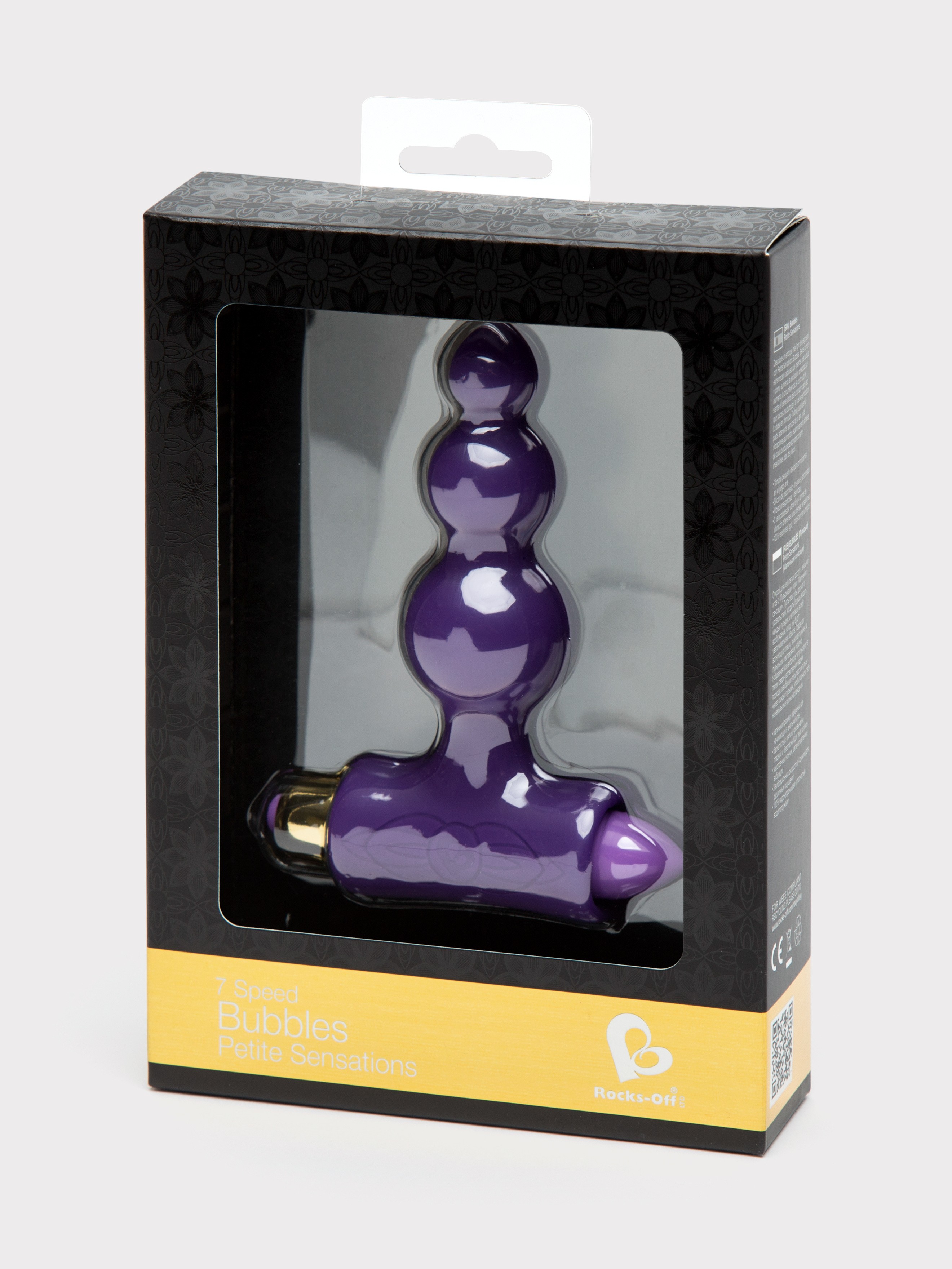 Rocks Off Petite Sensations Bubbles 7 Function Vibrating Anal Beads, Purple, hi-res