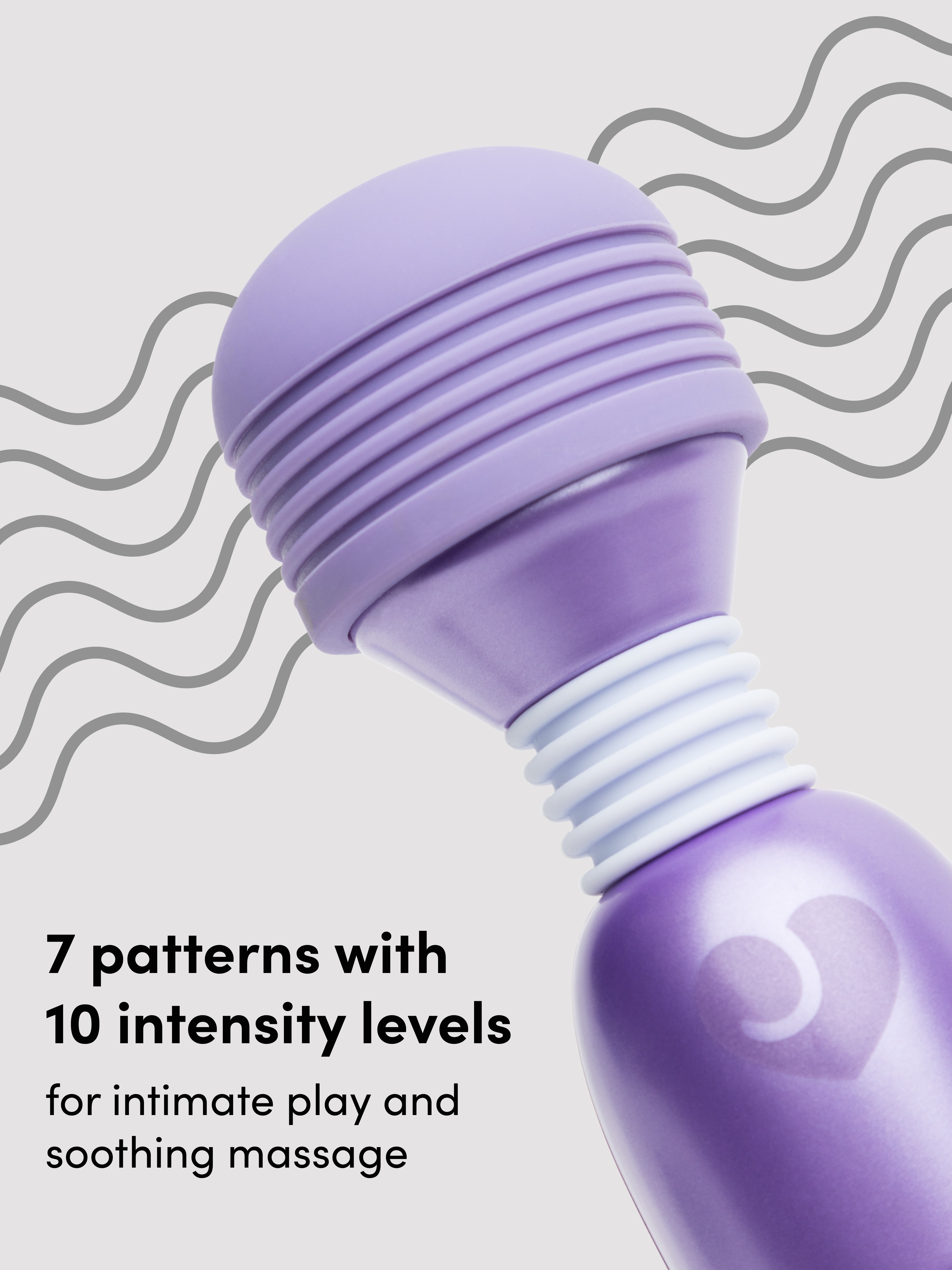 Lovehoney Deluxe Rechargeable Mini Massage Wand Vibrator, Purple, hi-res