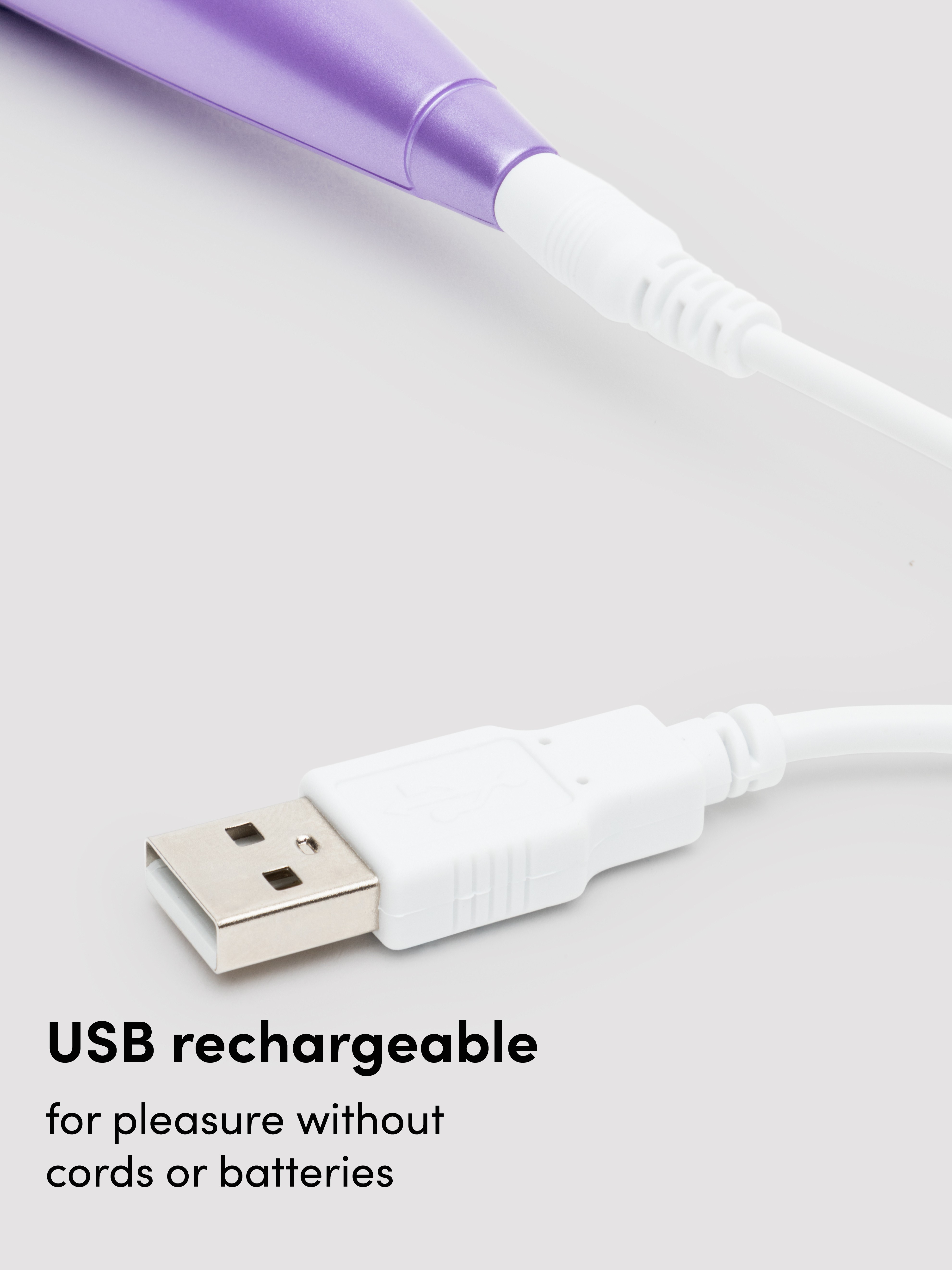 Lovehoney Deluxe Rechargeable Mini Massage Wand Vibrator, Purple, hi-res