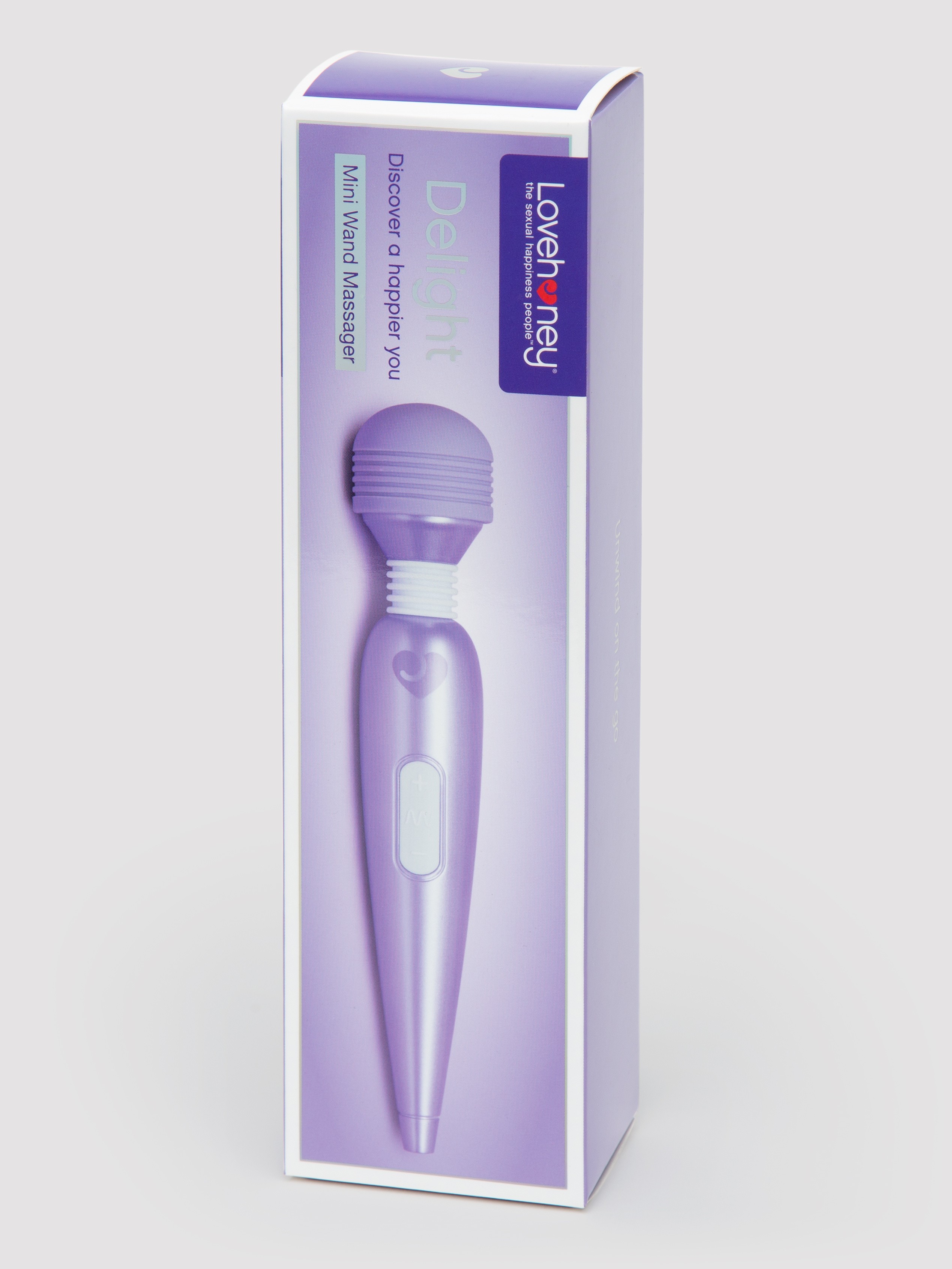 Lovehoney Deluxe Rechargeable Mini Massage Wand Vibrator, Purple, hi-res