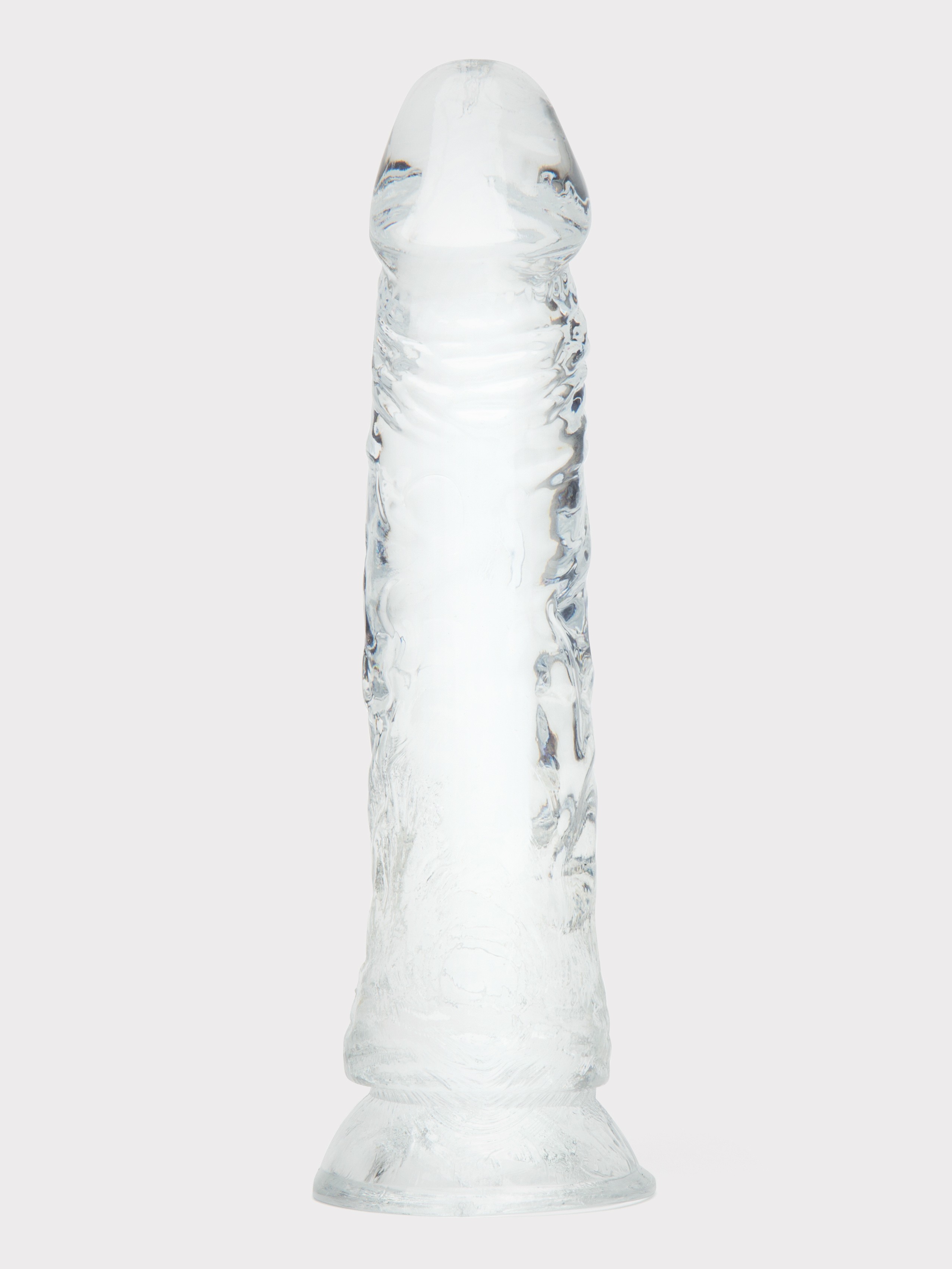 King Cock Clear Realistic Suction Cup Dildo 8 Inch, Clear, hi-res