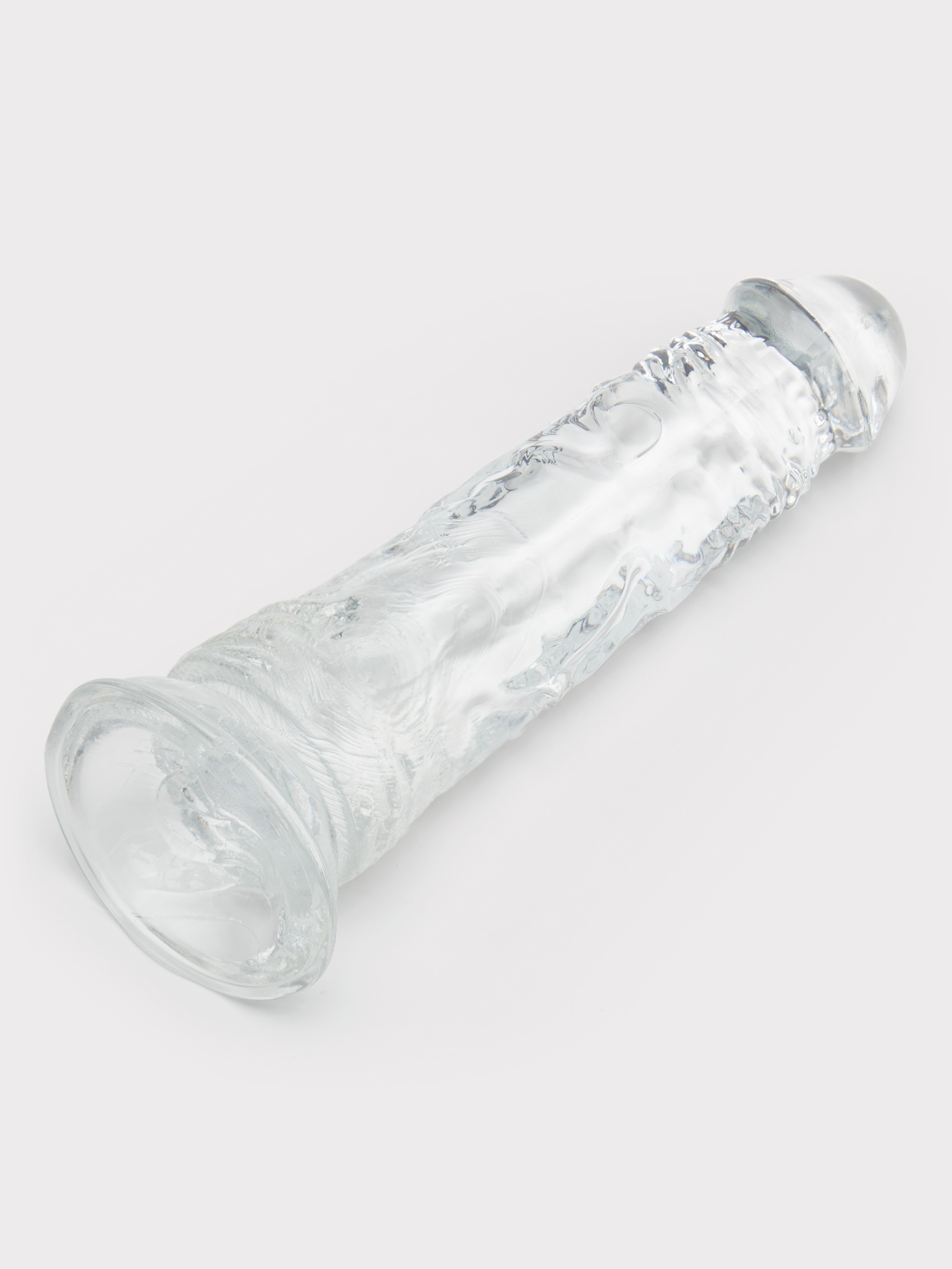 King Cock Clear Realistic Suction Cup Dildo 8 Inch, Clear, hi-res