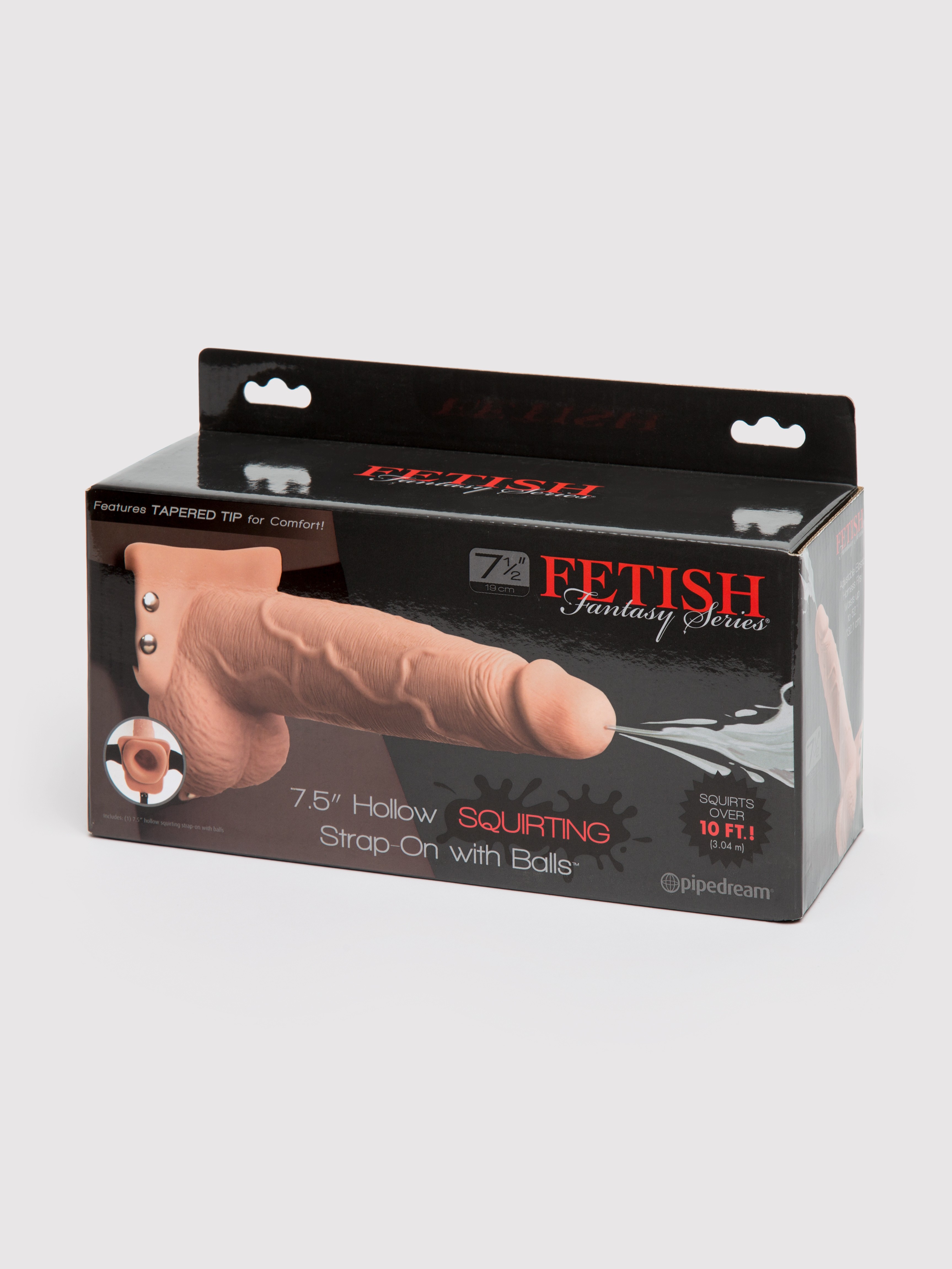 Fetish Fantasy Ejaculating Hollow Strap-On 7.5 Inch, Flesh Pink, hi-res