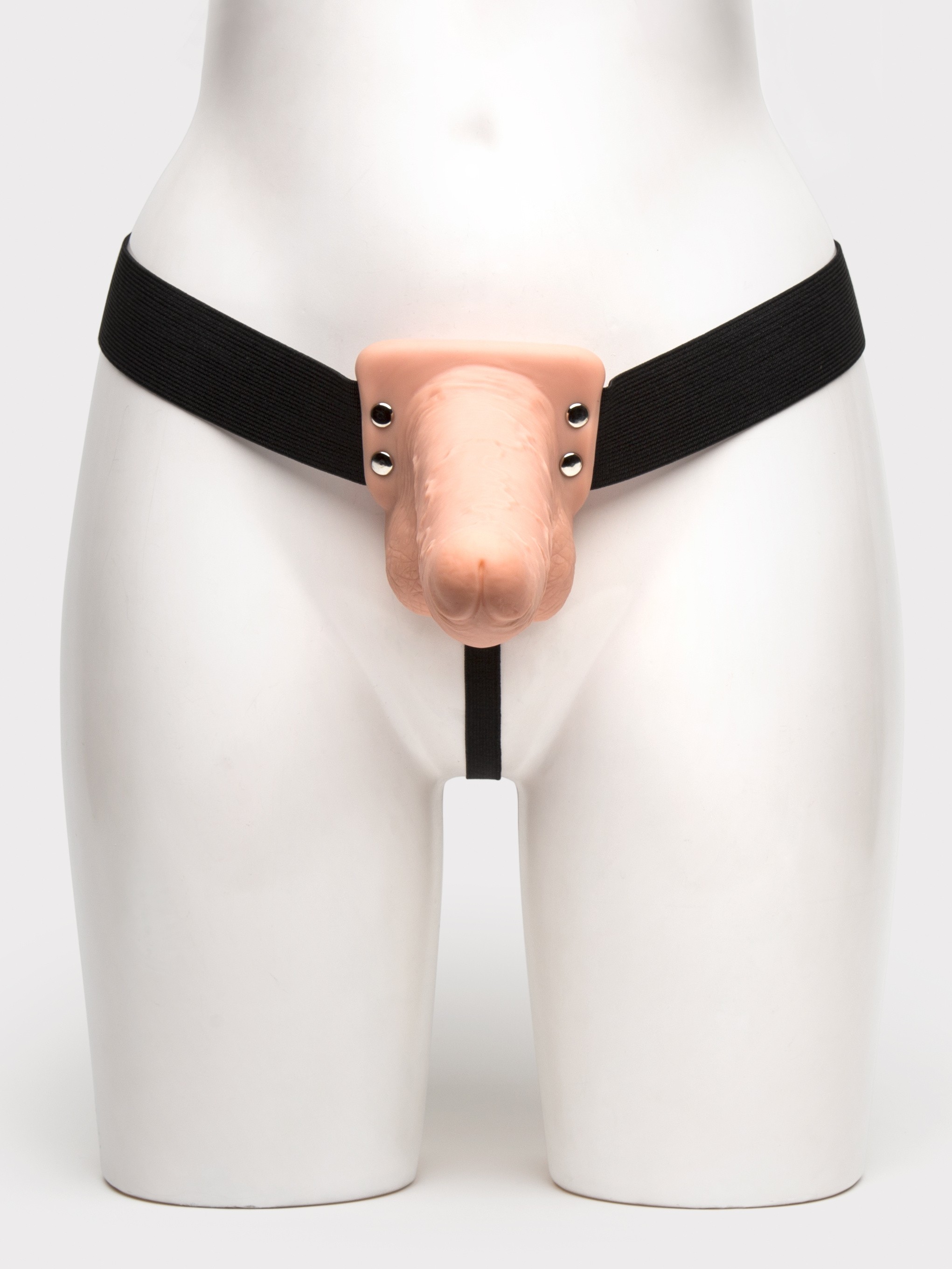 Fetish Fantasy Hollow 10 Function Vibrating Strap-On 9 Inch, Flesh Pink, hi-res