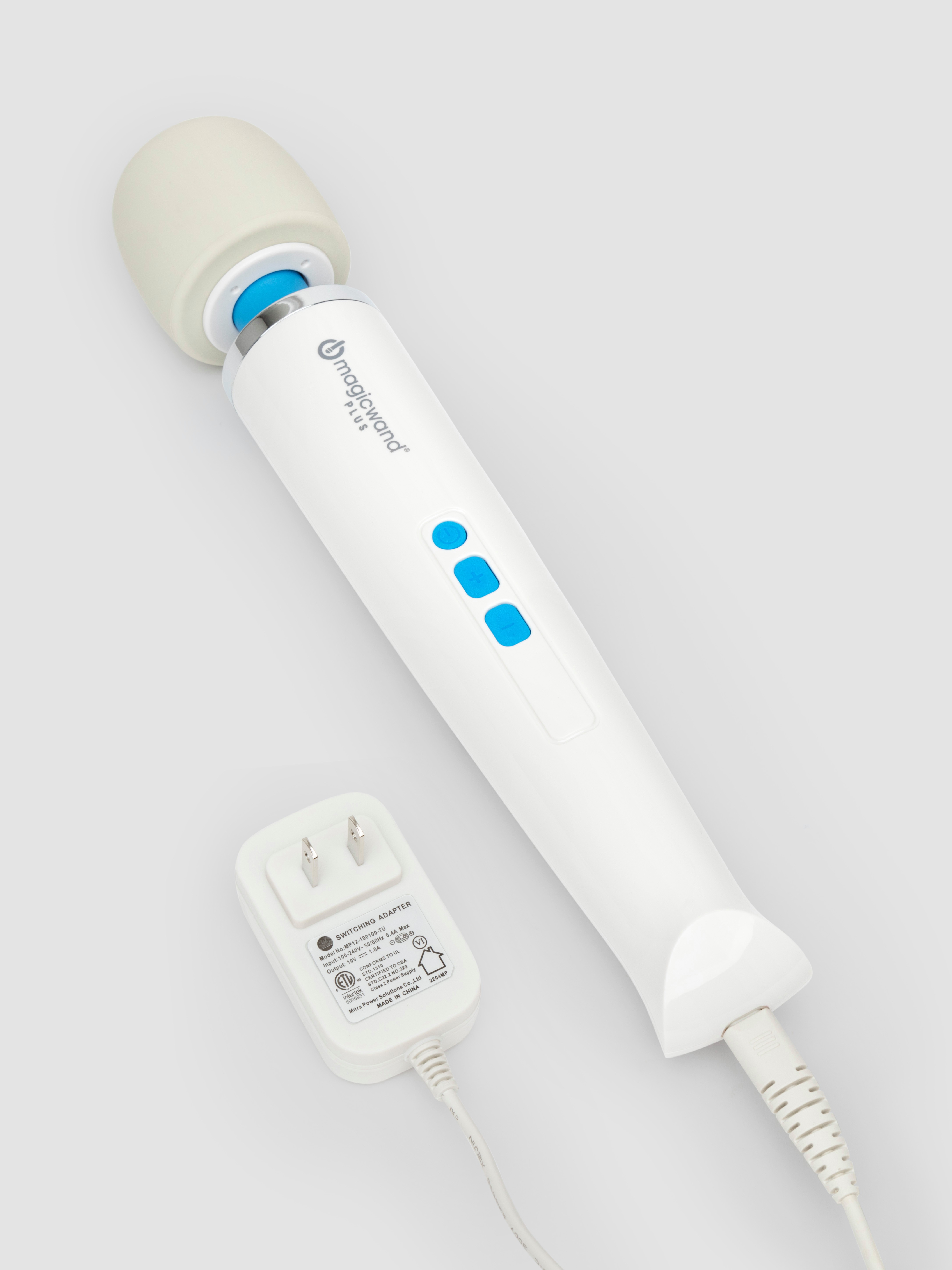 Magic Wand Plus Extra Powerful Plug-In Vibrator, White, hi-res
