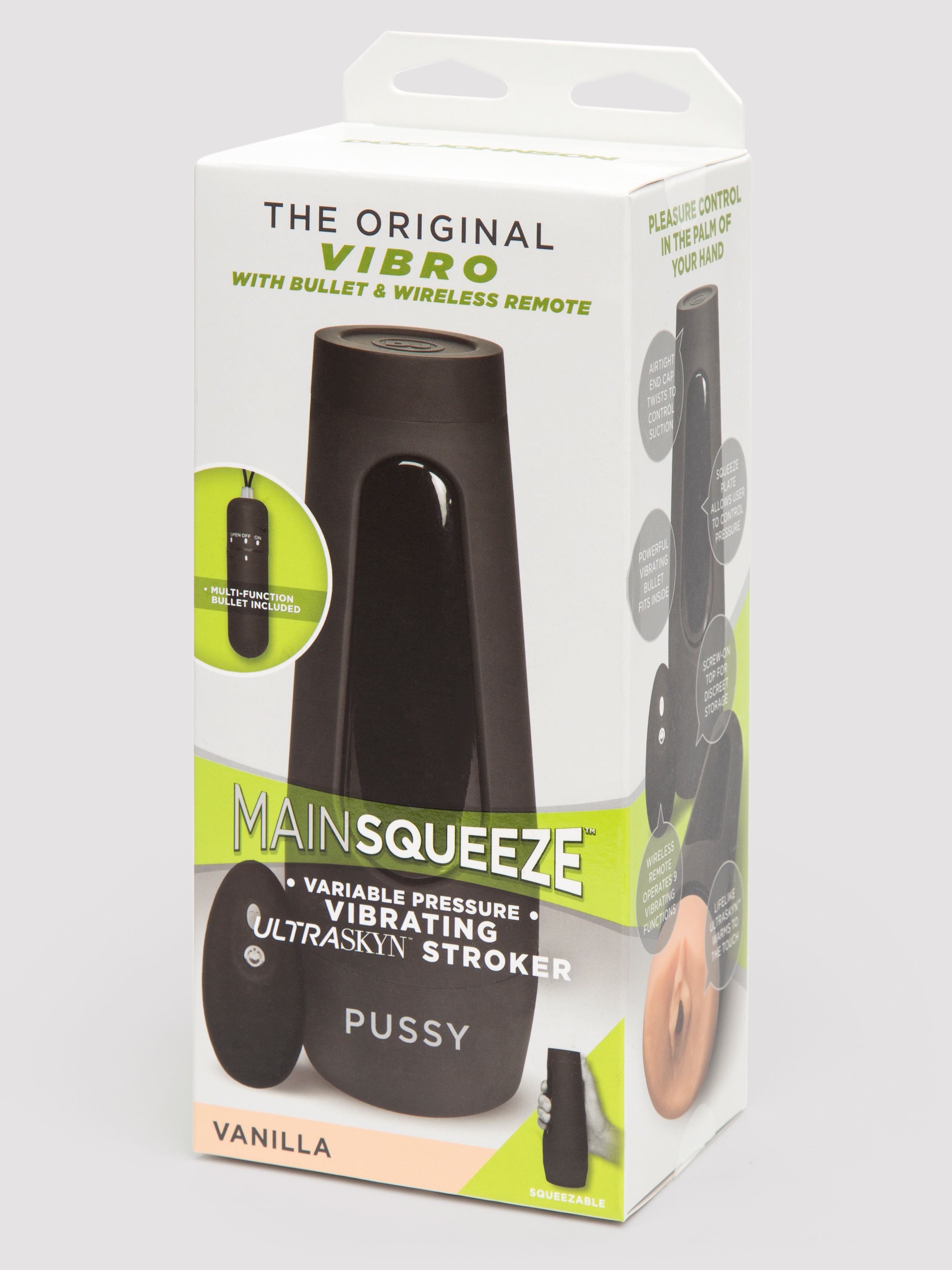 Main Squeeze The Original Vibro Vibrating Realistic Vagina, Flesh Pink, hi-res