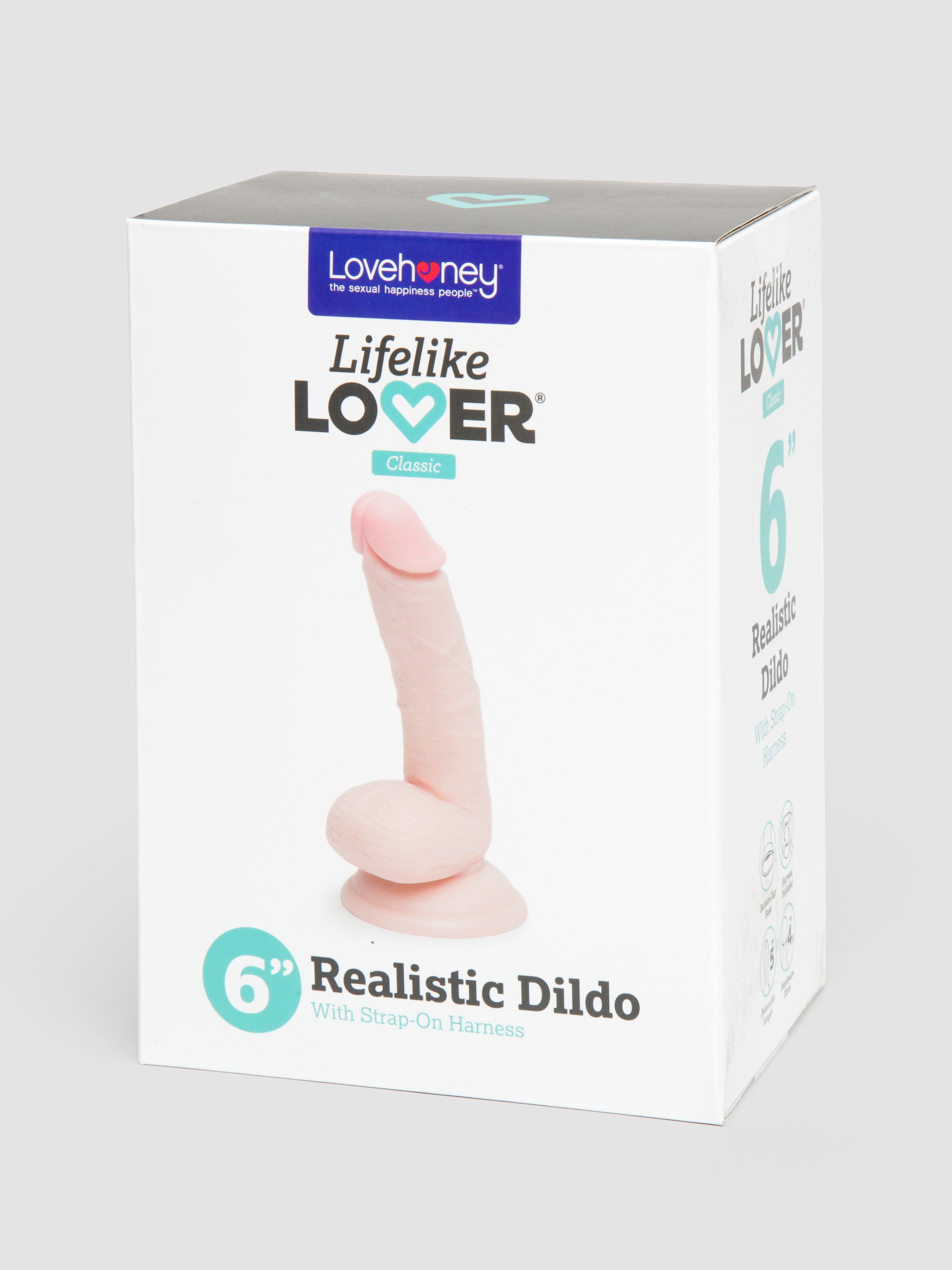 Lifelike Lover Classic Realistic Dildo Harness Kit 6 Inch , Flesh Pink, hi-res