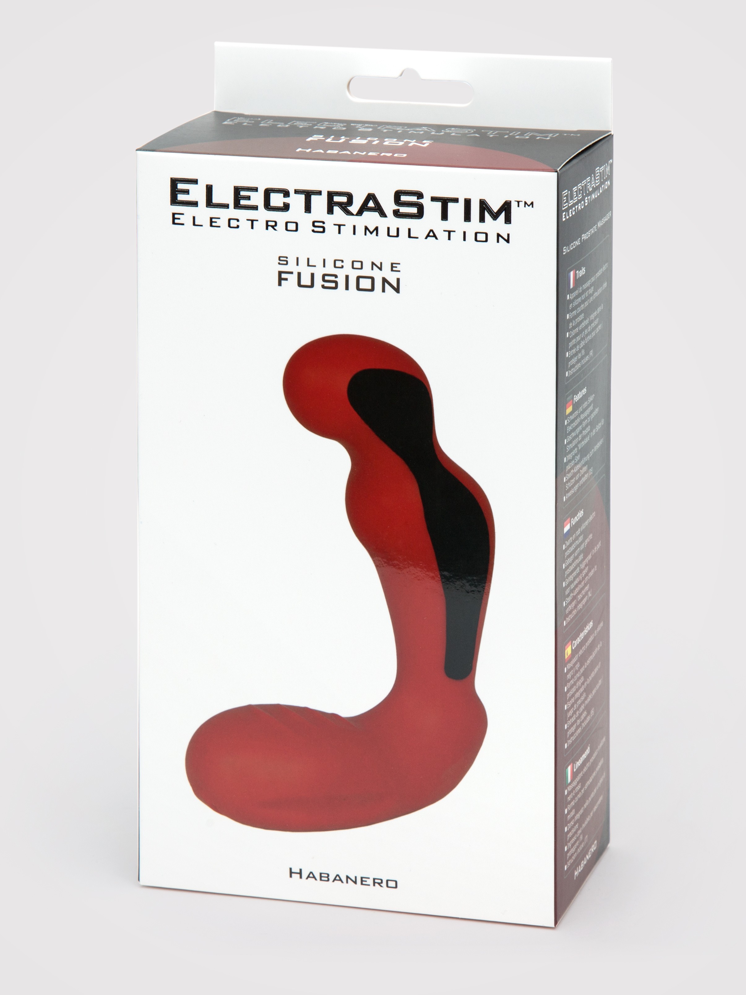 Electrastim Silicone Fusion Habanero Electro Prostate Massager, Red, hi-res