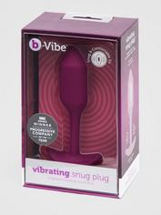 b-Vibe Vibrating Snug Plug Medium Weighted Silicone Butt Plug 3 Inch, Purple, hi-res