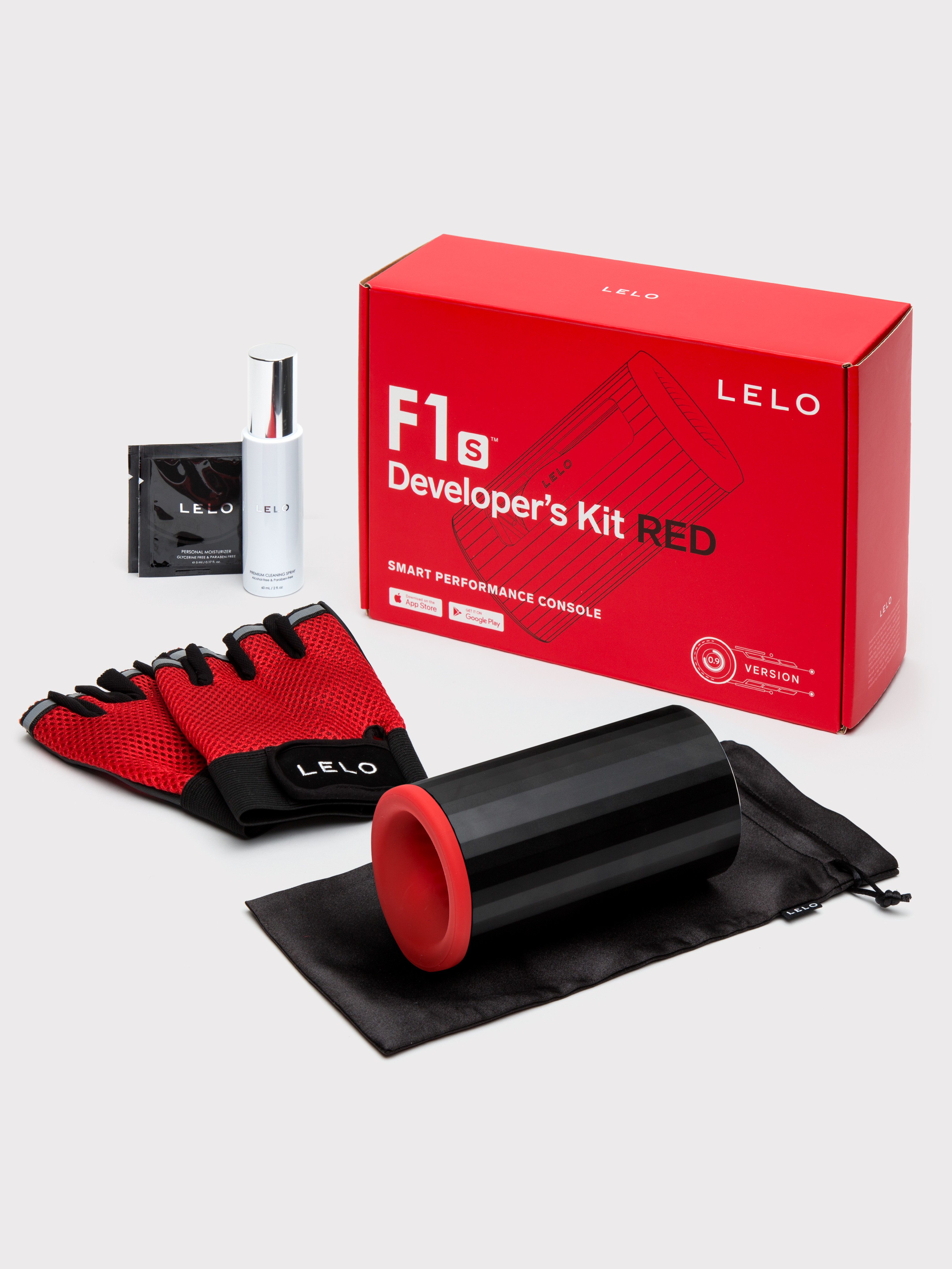 Lelo F1s Developer's Kit App Controlled Rechargeable Male Vibrator, Red, hi-res