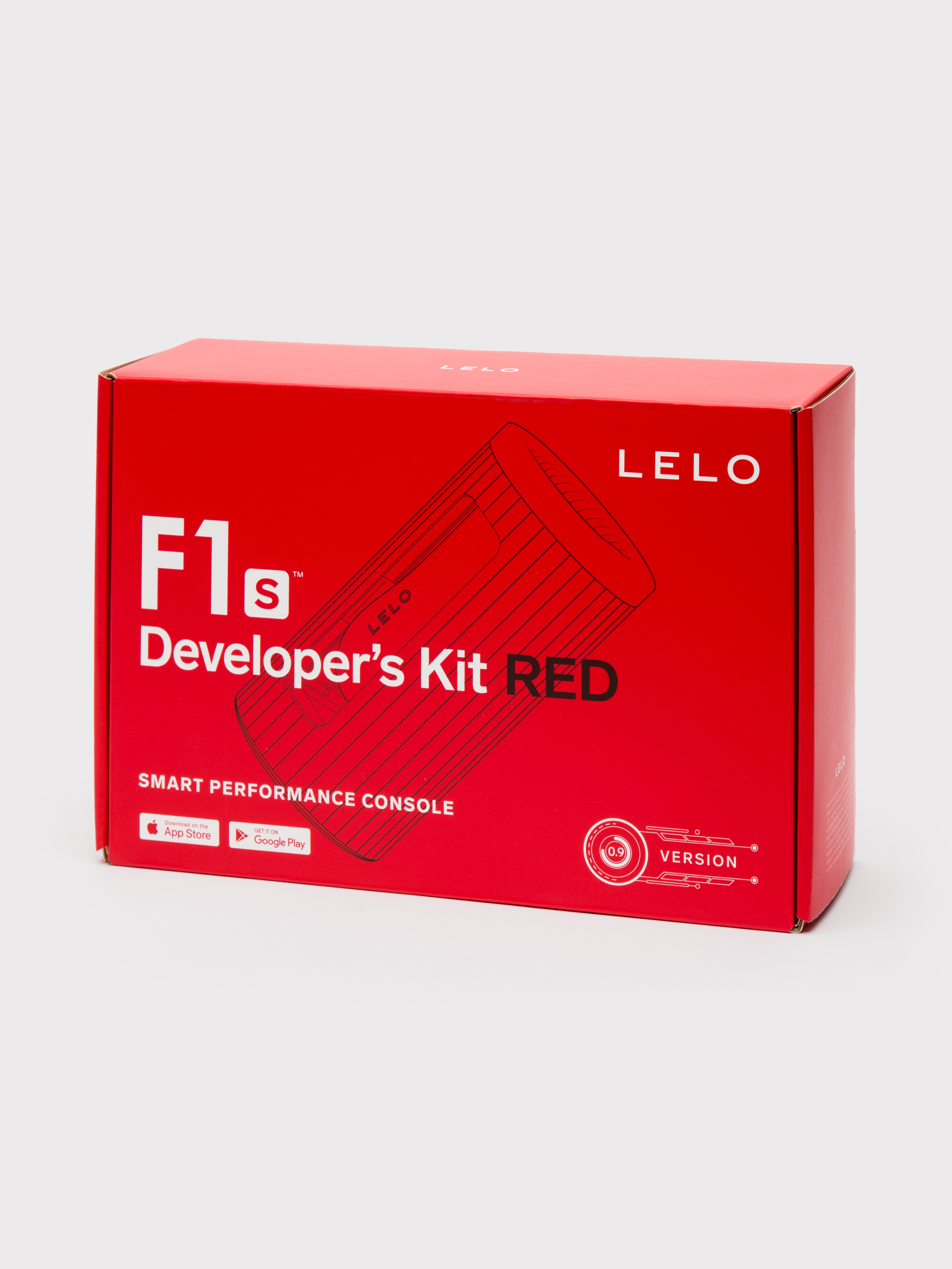 Lelo F1s Developer's Kit App Controlled Rechargeable Male Vibrator, Red, hi-res