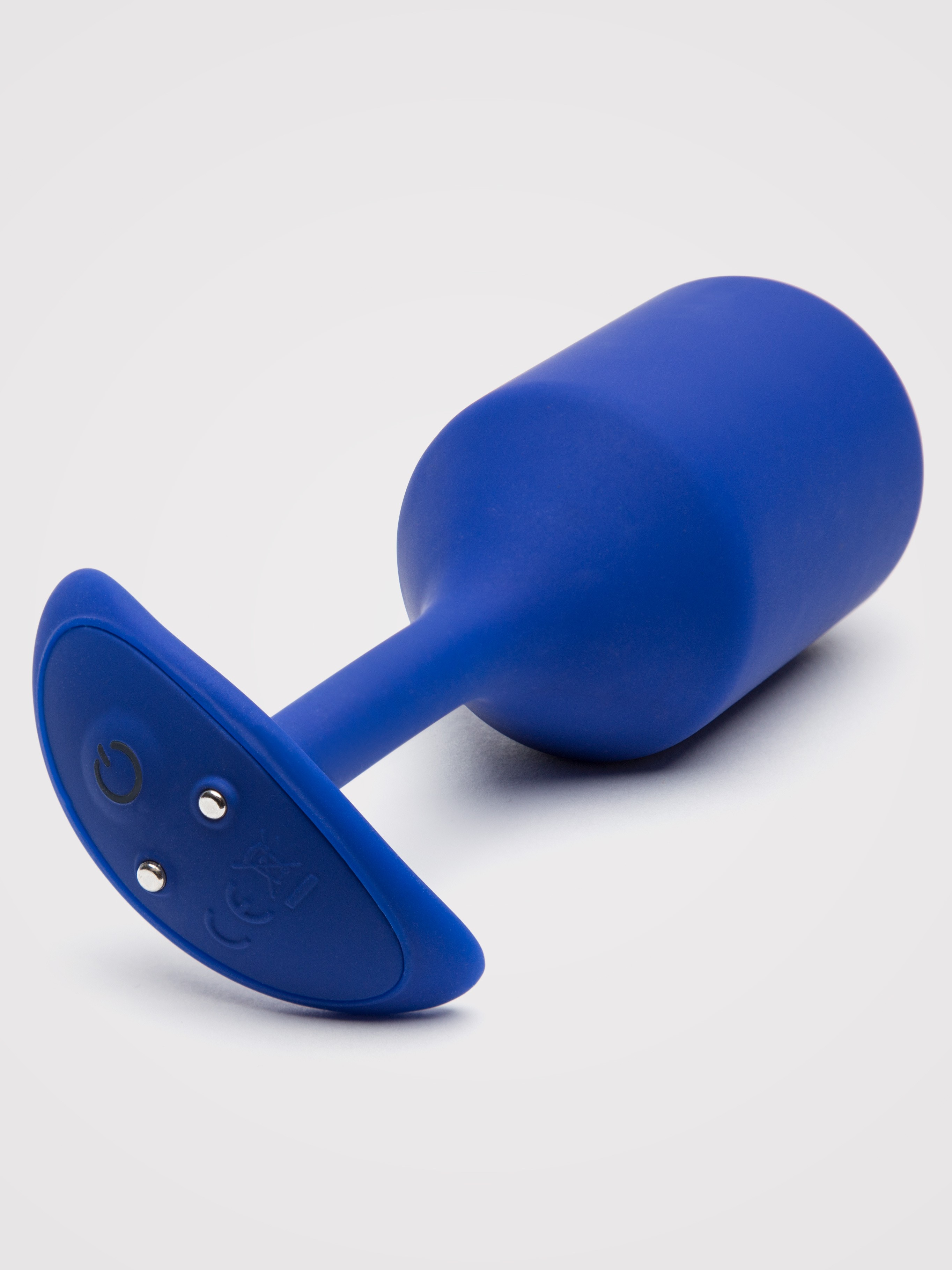 b-Vibe Vibrating Snug Plug XL Weighted Silicone Butt Plug 4 Inch, Blue, hi-res