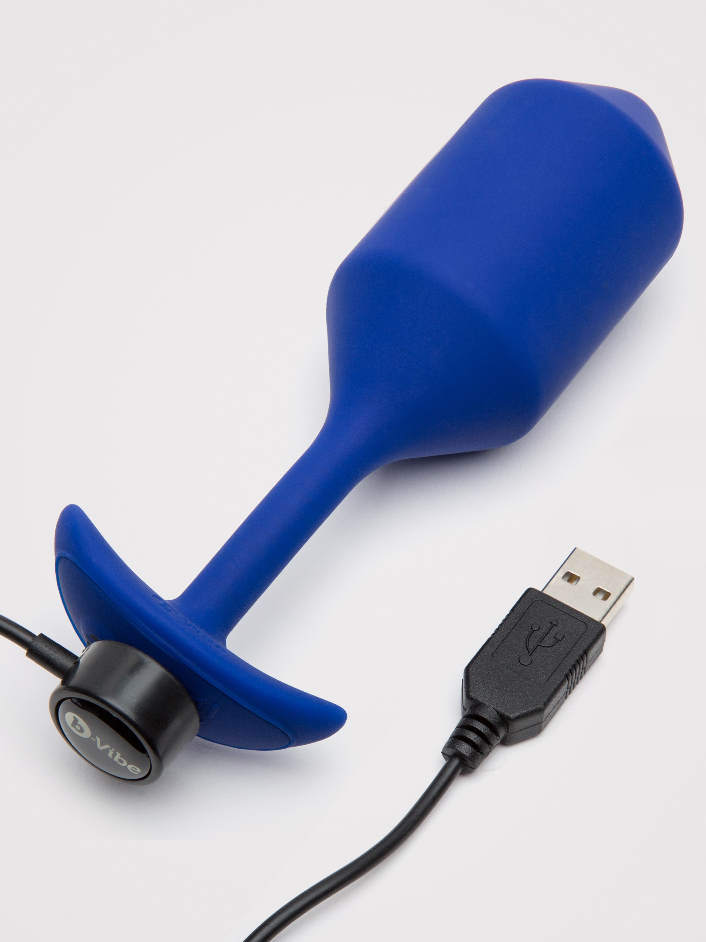 b-Vibe Vibrating Snug Plug XL Weighted Silicone Butt Plug 4 Inch, Blue, hi-res