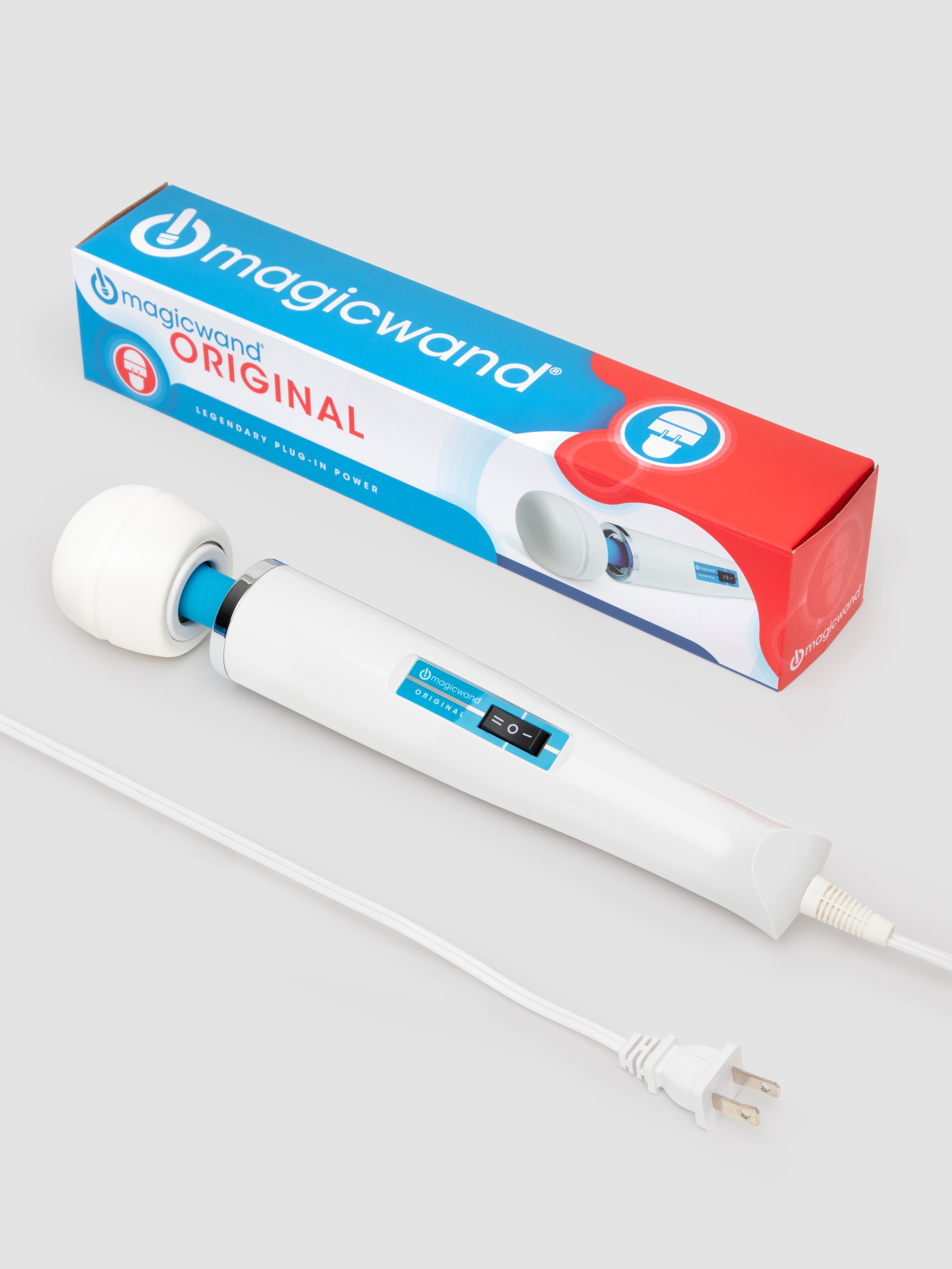 Magic Wand Original Extra Powerful Plug-In Vibrator, White, hi-res