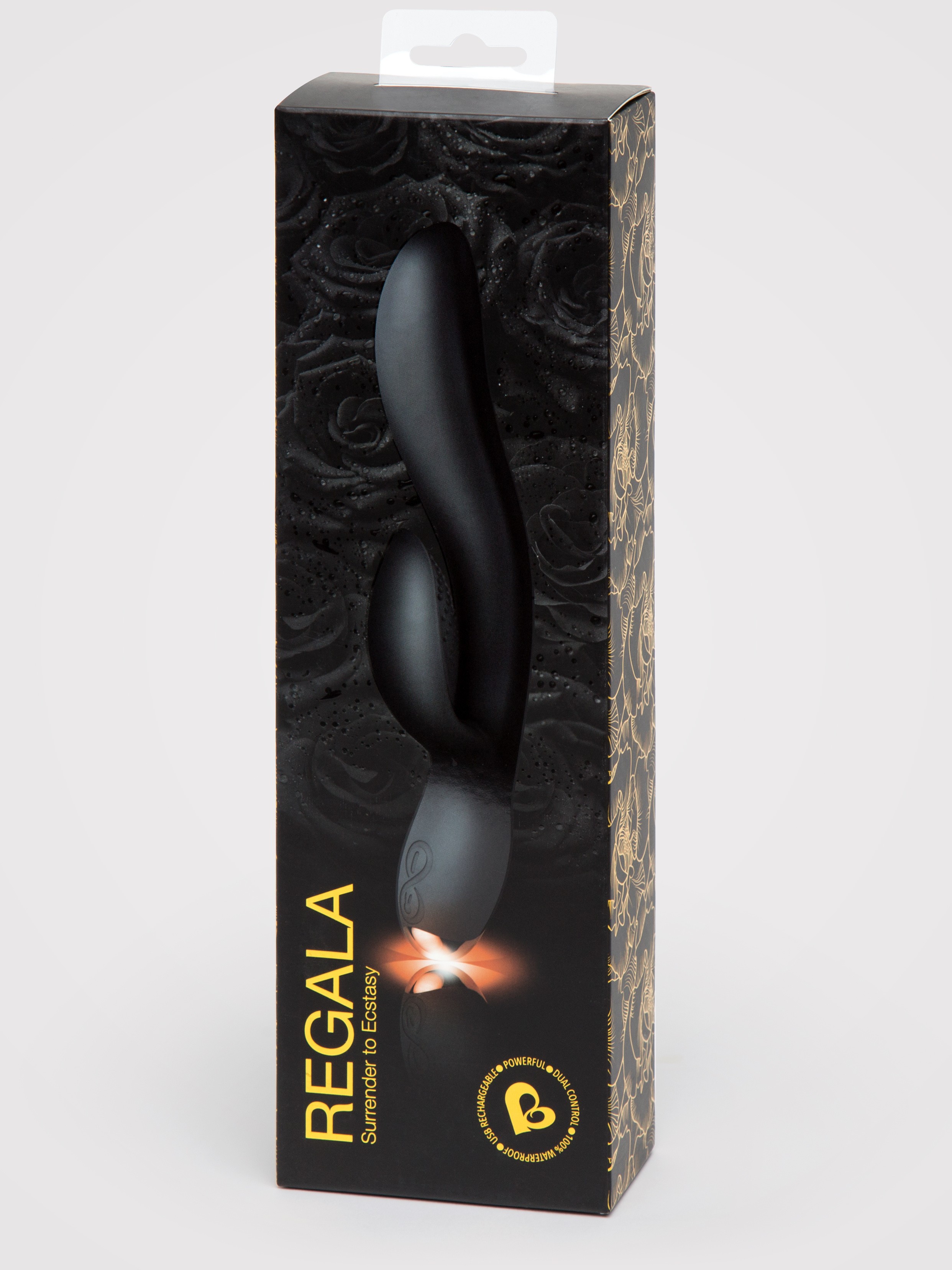 Rocks Off Regala 10 Function A-Spot Rabbit Vibrator, Black, hi-res