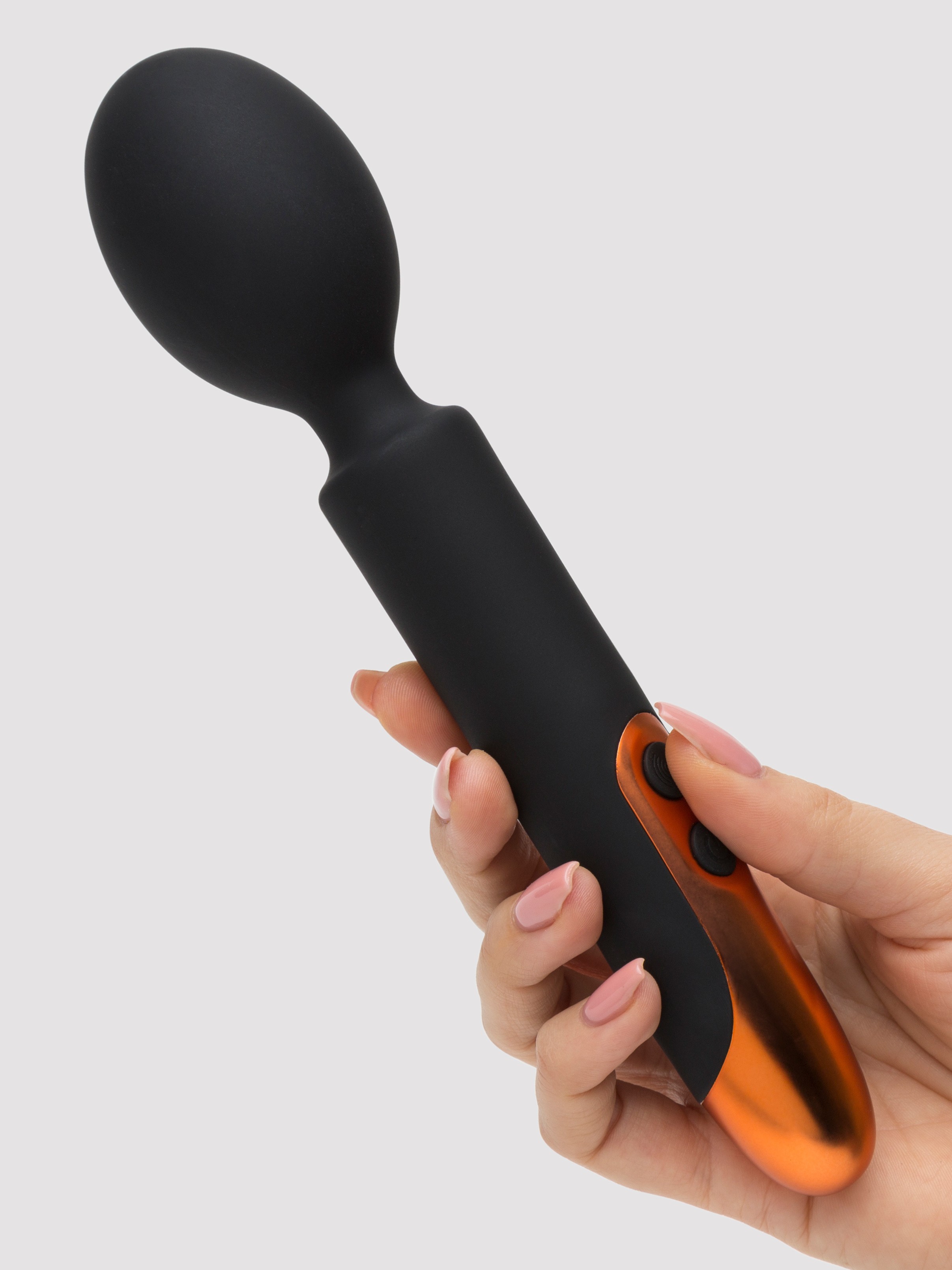 Rocks Off Oriel 10 Function Rechargeable Wand Vibrator, Black, hi-res