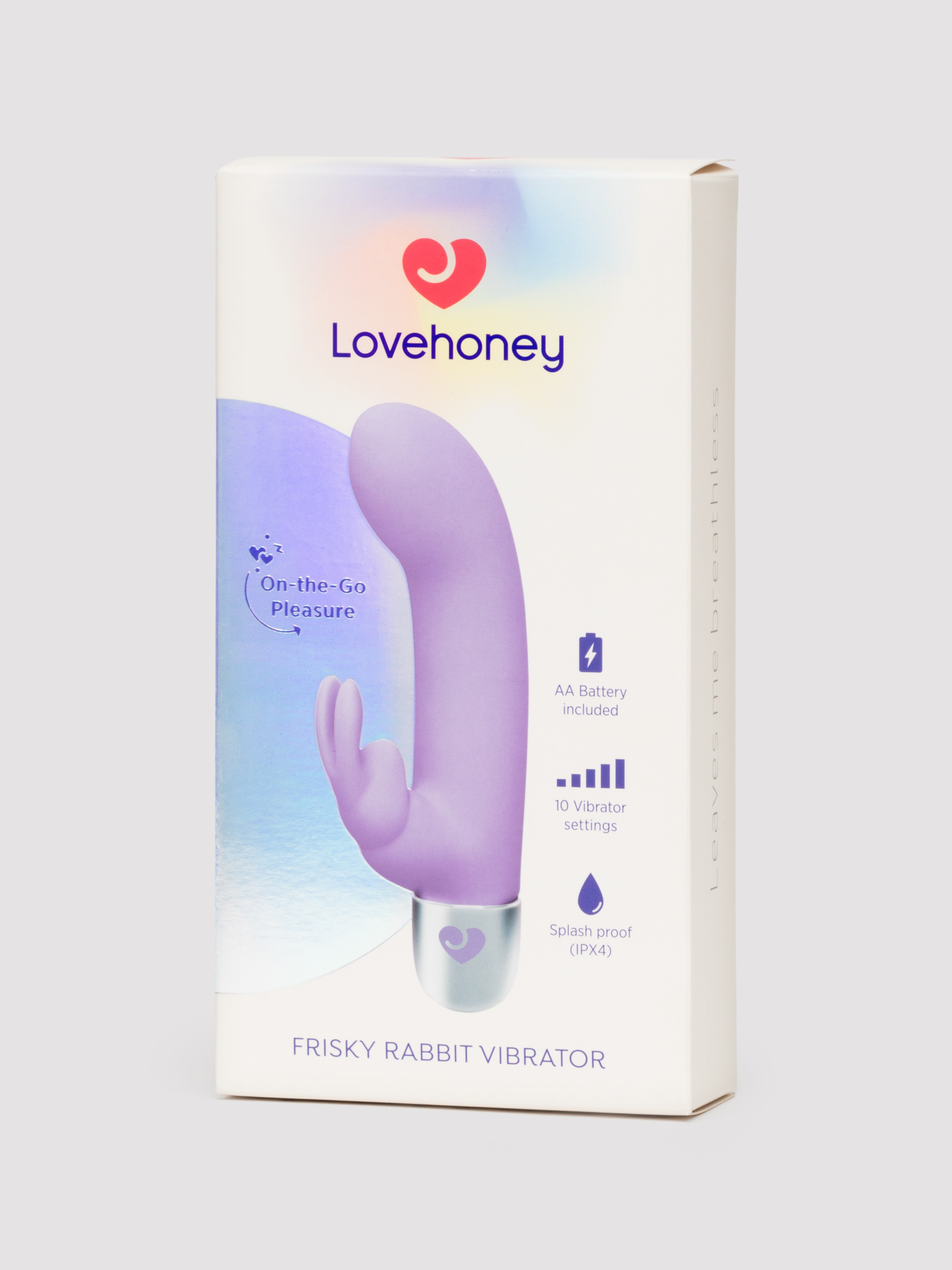 Lovehoney Frisky 10 Function Silicone Rabbit Vibrator, Purple, hi-res