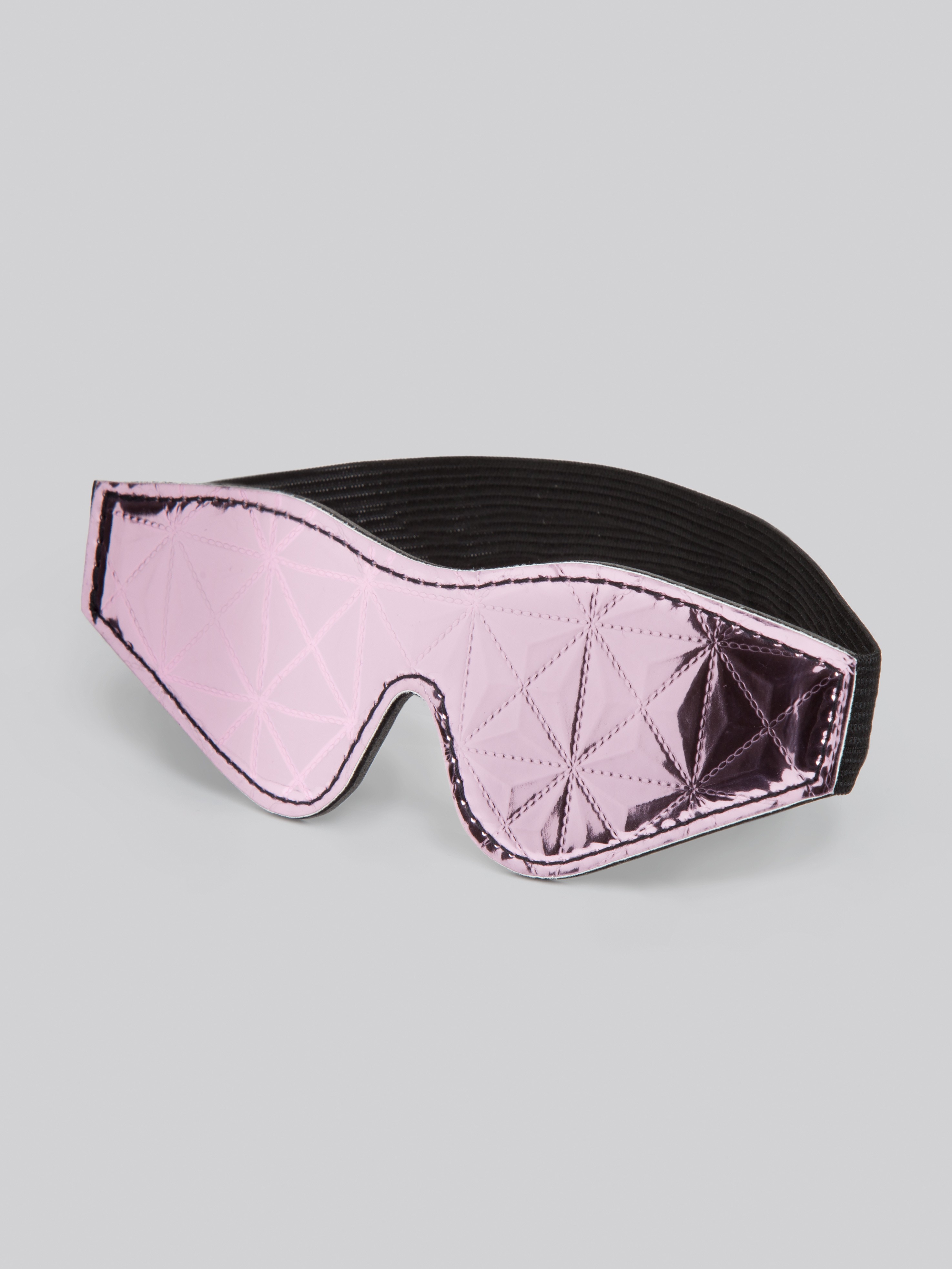 Bondage Boutique Metallic Pink Blindfold , Pink, hi-res