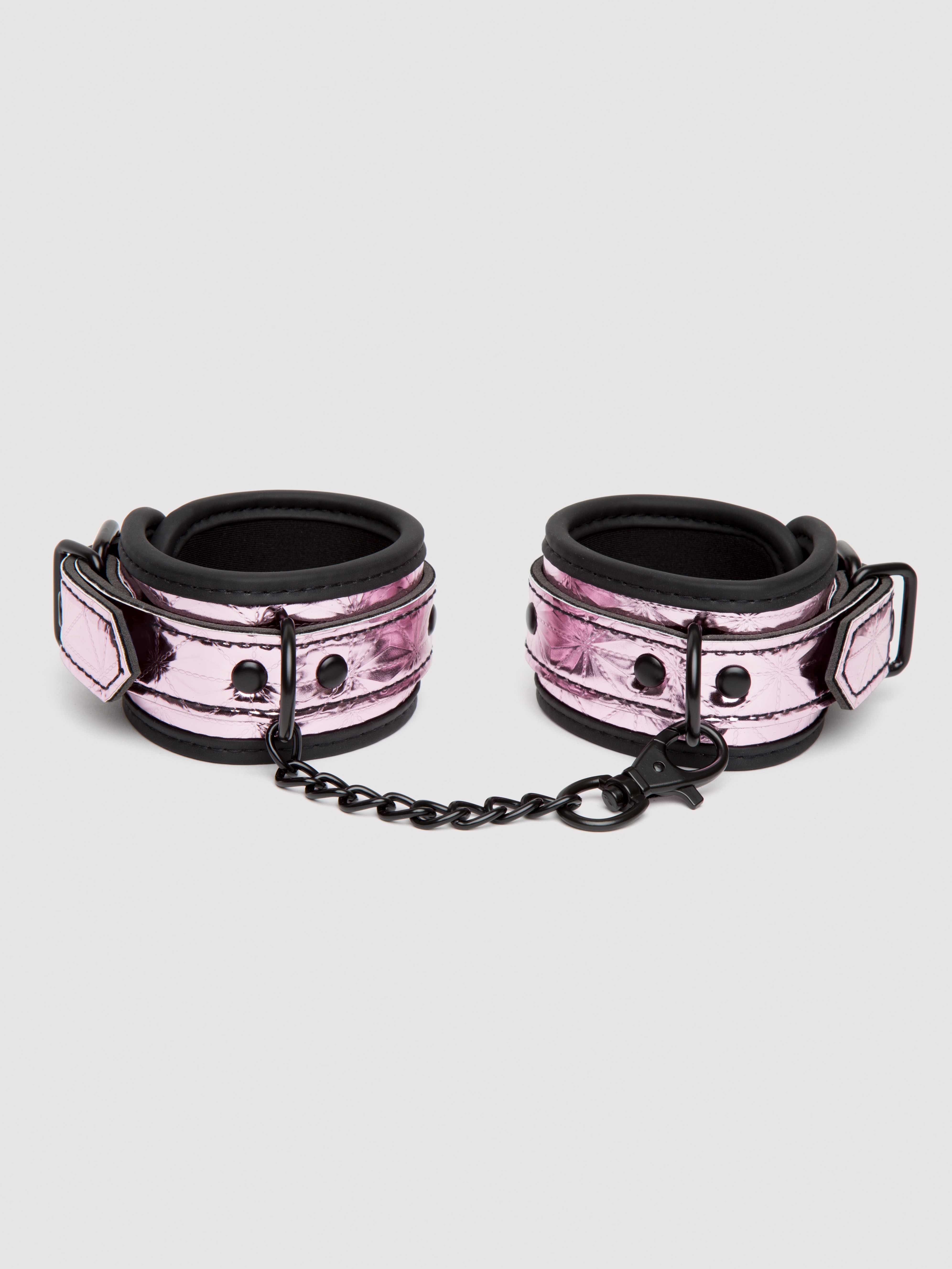 Bondage Boutique Metallic Pink Bondage Kit (4 Piece), Pink, hi-res