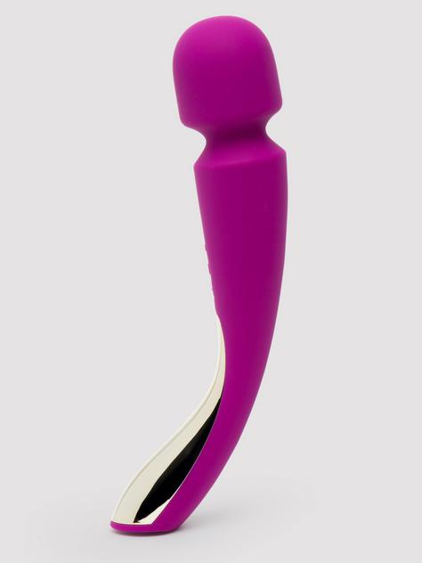 Lelo Smart Wand Luxury Large Massager | Rechargeable | Touch Sensors | Silicone | Waterproof | Rigid | Airport and travel safe | Magic Wand | Extra Quiet | White | Purple |  12-Inch