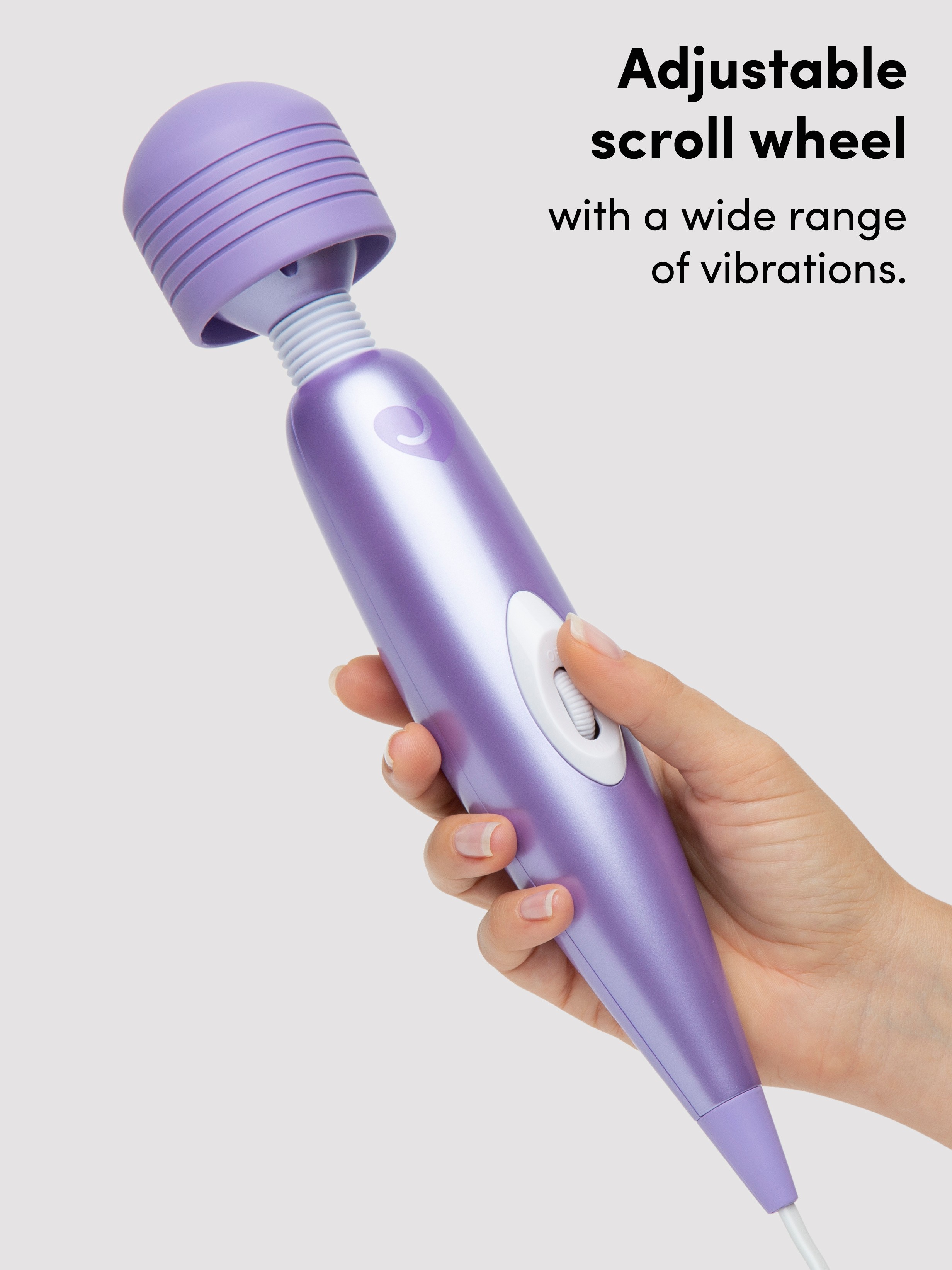 Lovehoney Classic Plug-In Massage Wand Vibrator, Purple, hi-res