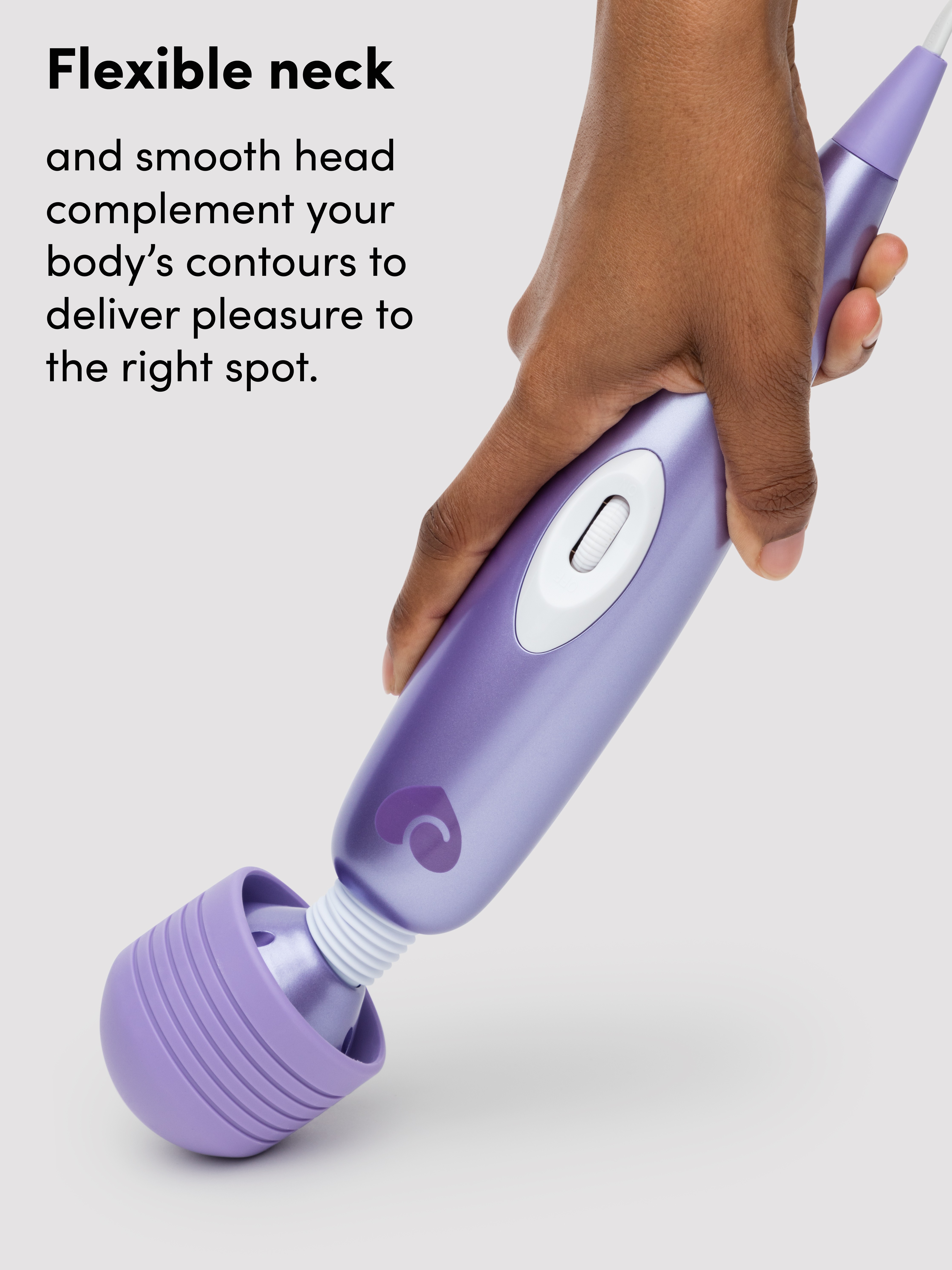 Lovehoney Classic Plug-In Massage Wand Vibrator, Purple, hi-res