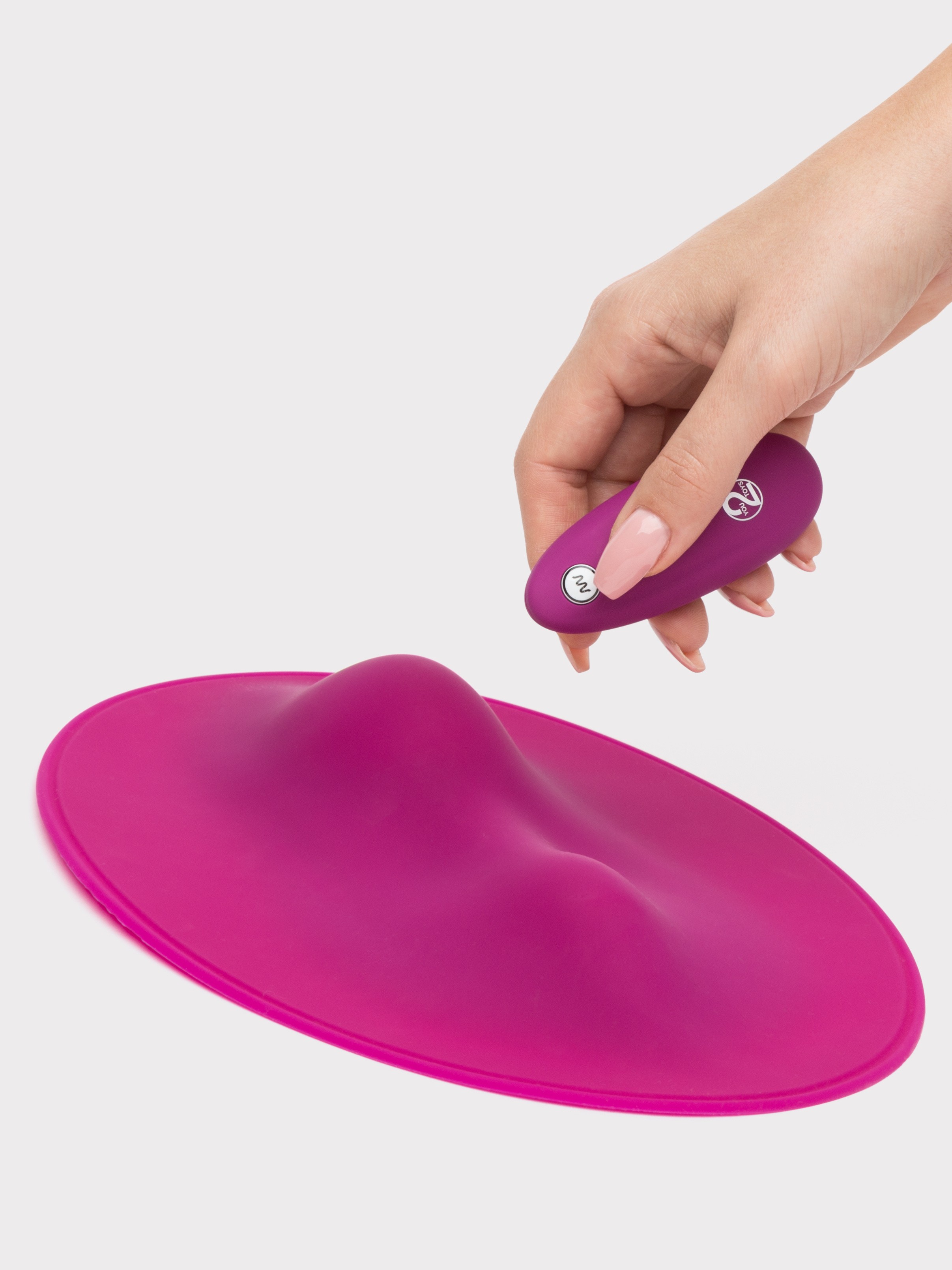 Vibe Pad Hands Free 7 Function Remote Control Vibrator, Pink, hi-res