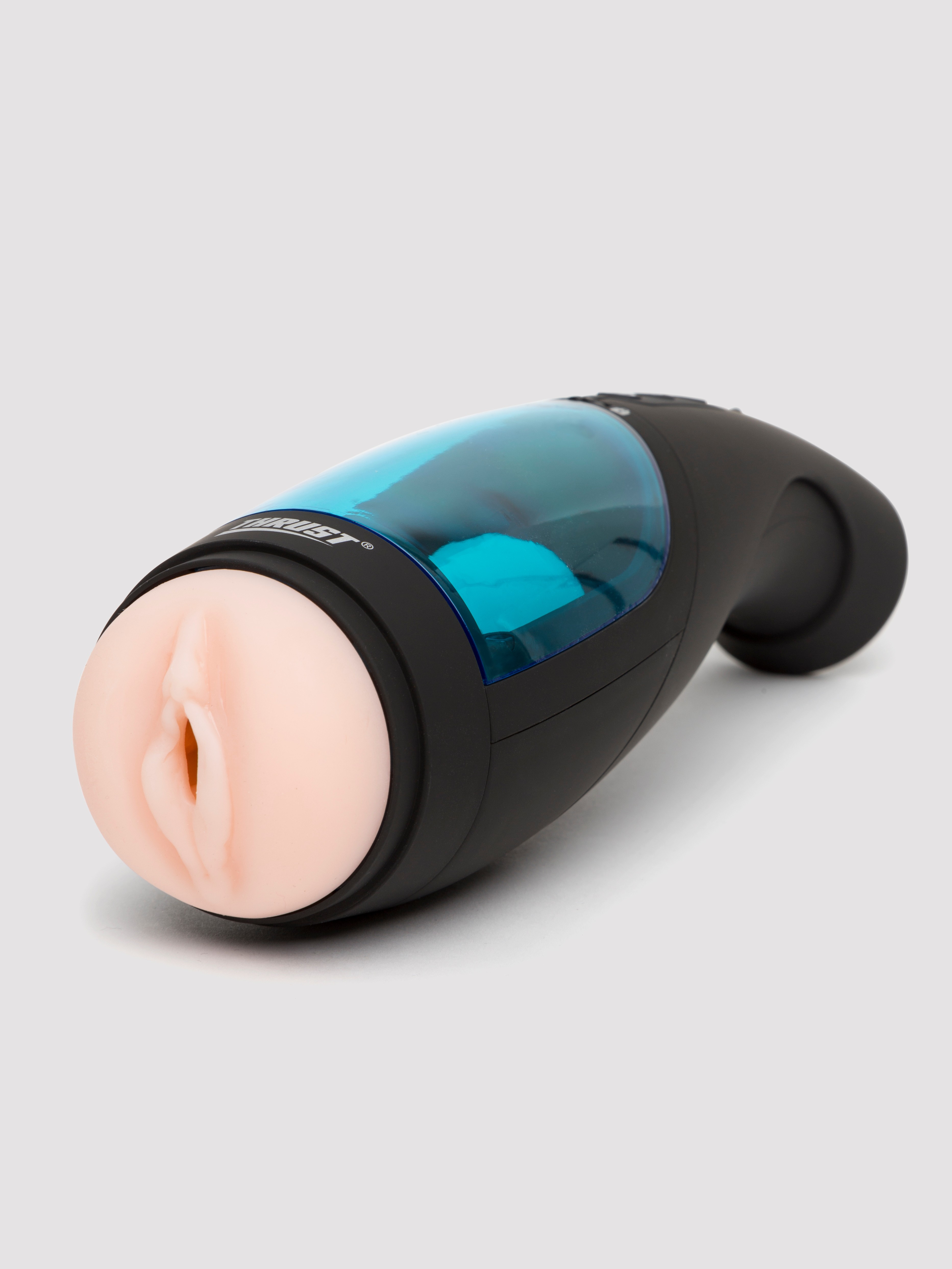 THRUST Pro Tech Thrusting Rechargeable Male Masturbator, Black, hi-res