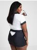 Lovehoney Fantasy Plus Size Sexy Secretary Top and Pinstripe Skirt Set, Black, hi-res