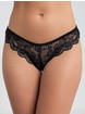 Lovehoney Bombshell Black Lace Babydoll Set , Black, hi-res
