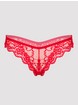 Lovehoney Bombshell Black Lace Babydoll Set , Red, hi-res