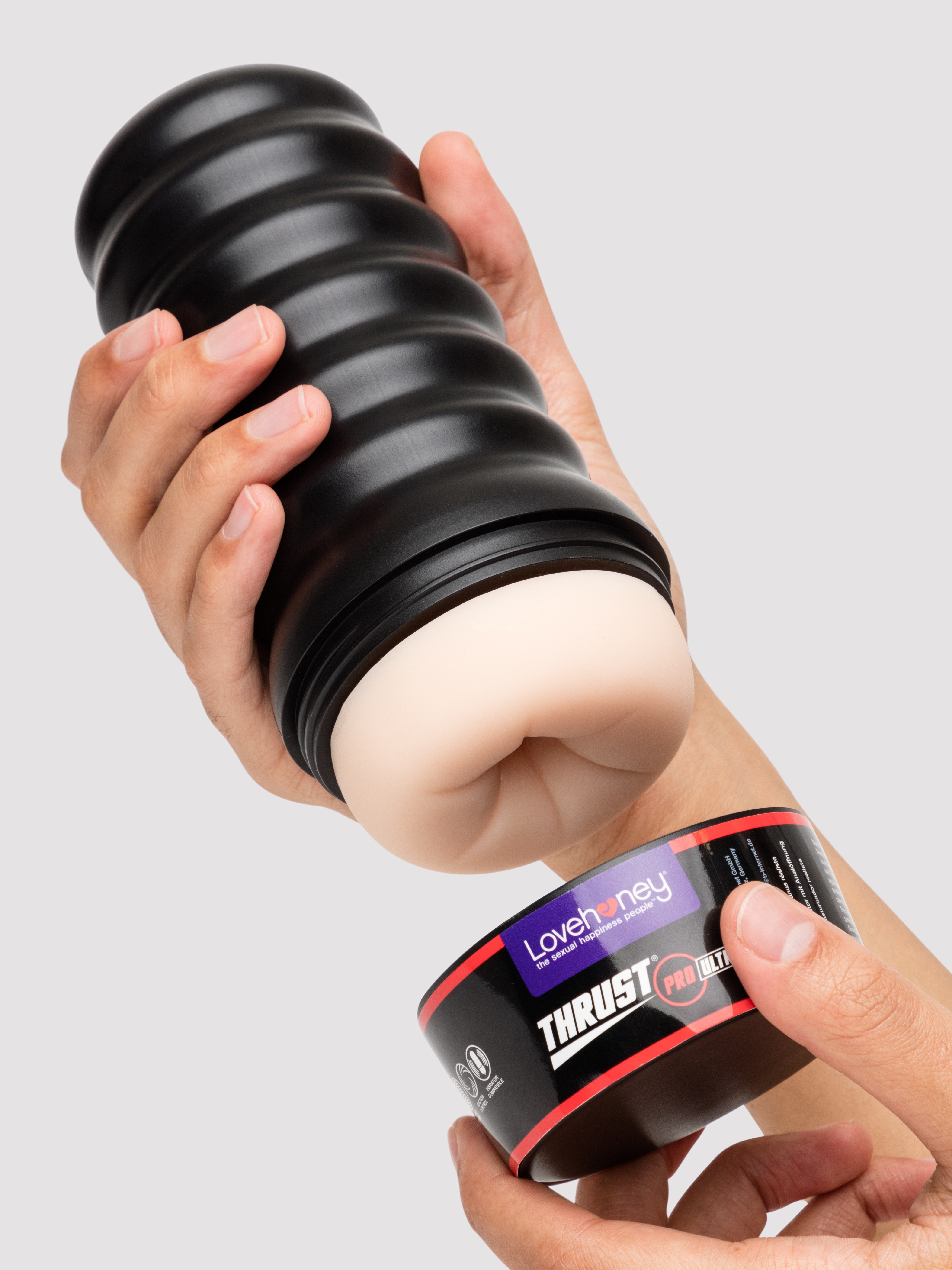 THRUST Pro Ultra Coco Ribbed and Dotted Ass Cup, Flesh Pink, hi-res