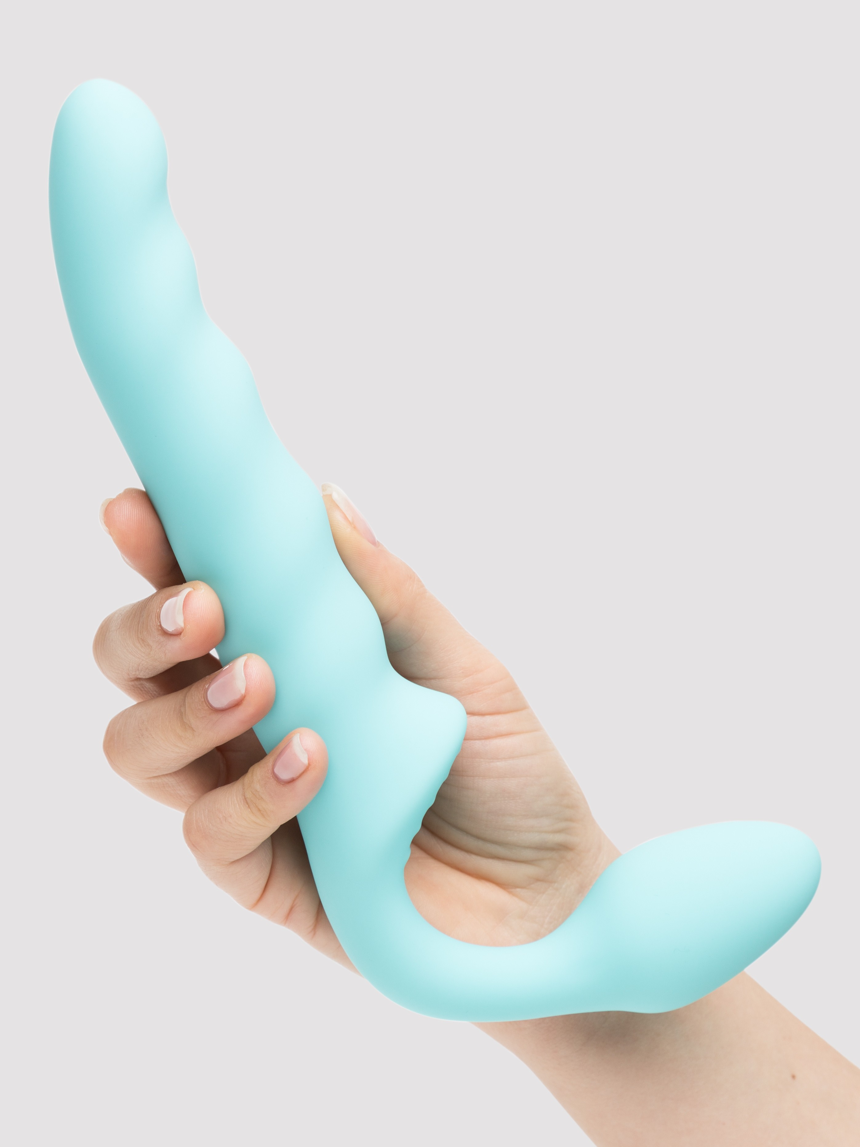 Lovehoney Posable Strapless Strap-On, Blue, hi-res