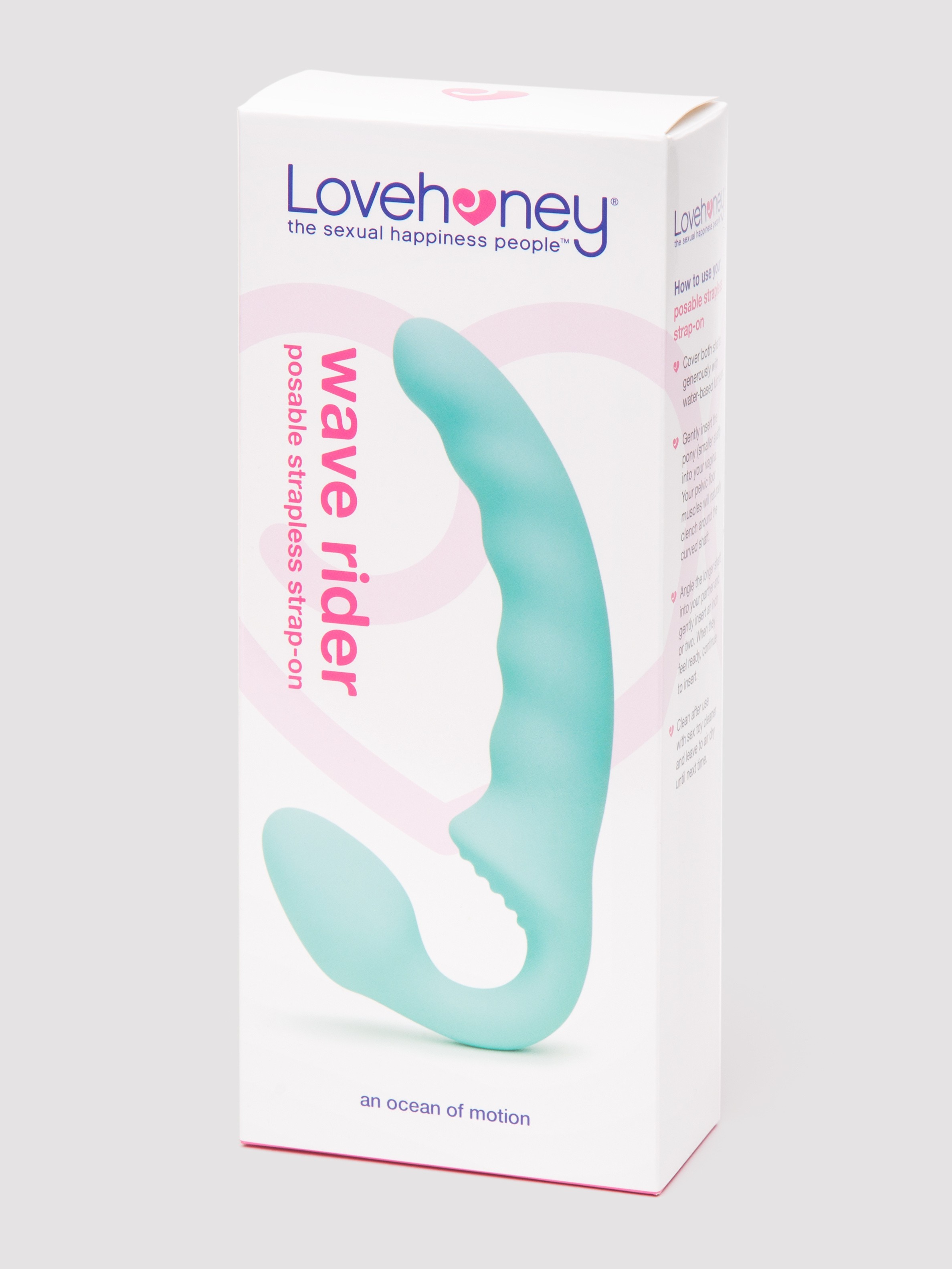 Lovehoney Posable Strapless Strap-On, Blue, hi-res