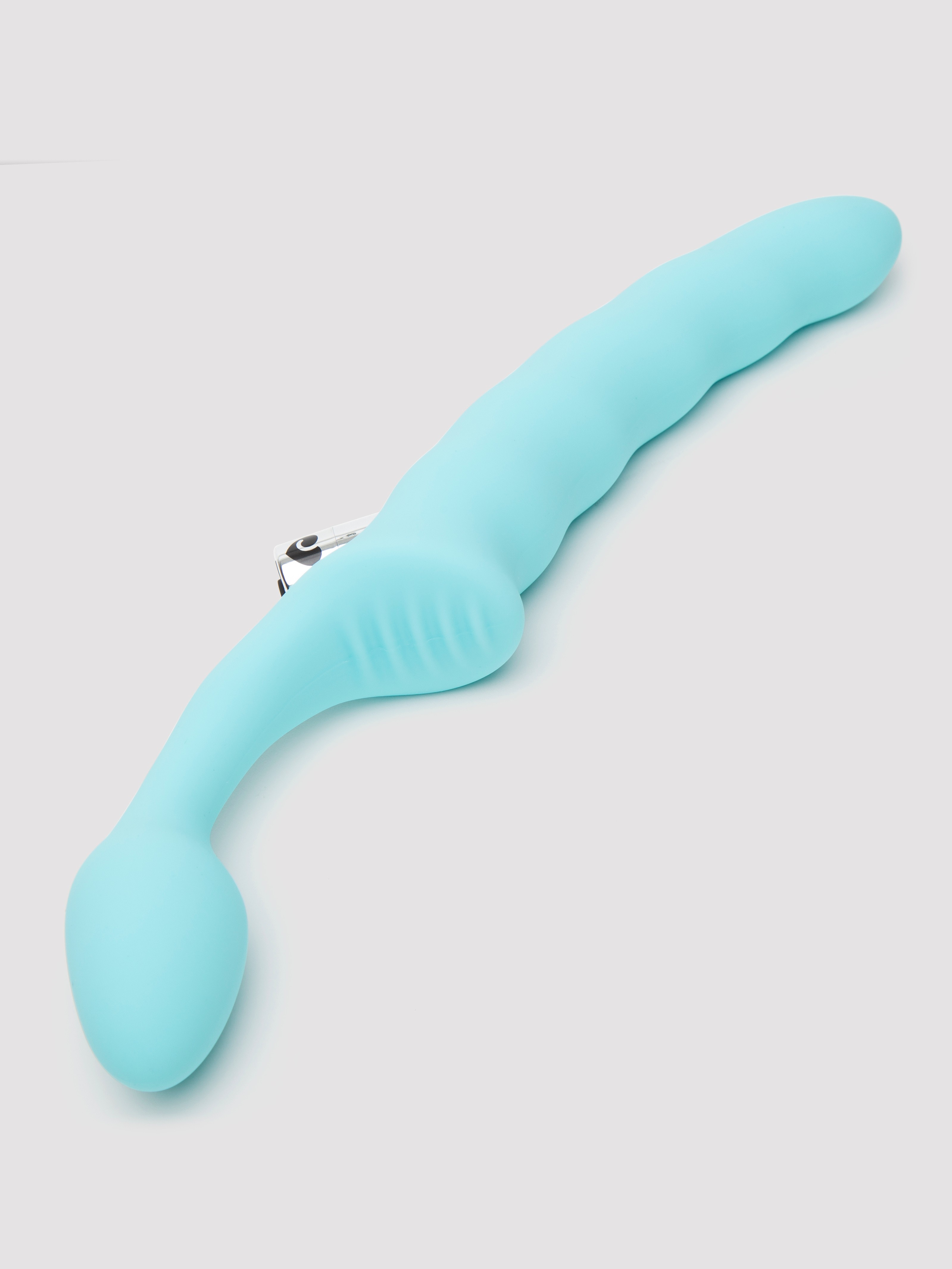 Lovehoney Posable Rechargeable Vibrating Strapless Strap-On, Blue, hi-res