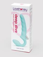 Lovehoney Posable Rechargeable Vibrating Strapless Strap-On, Blue, hi-res