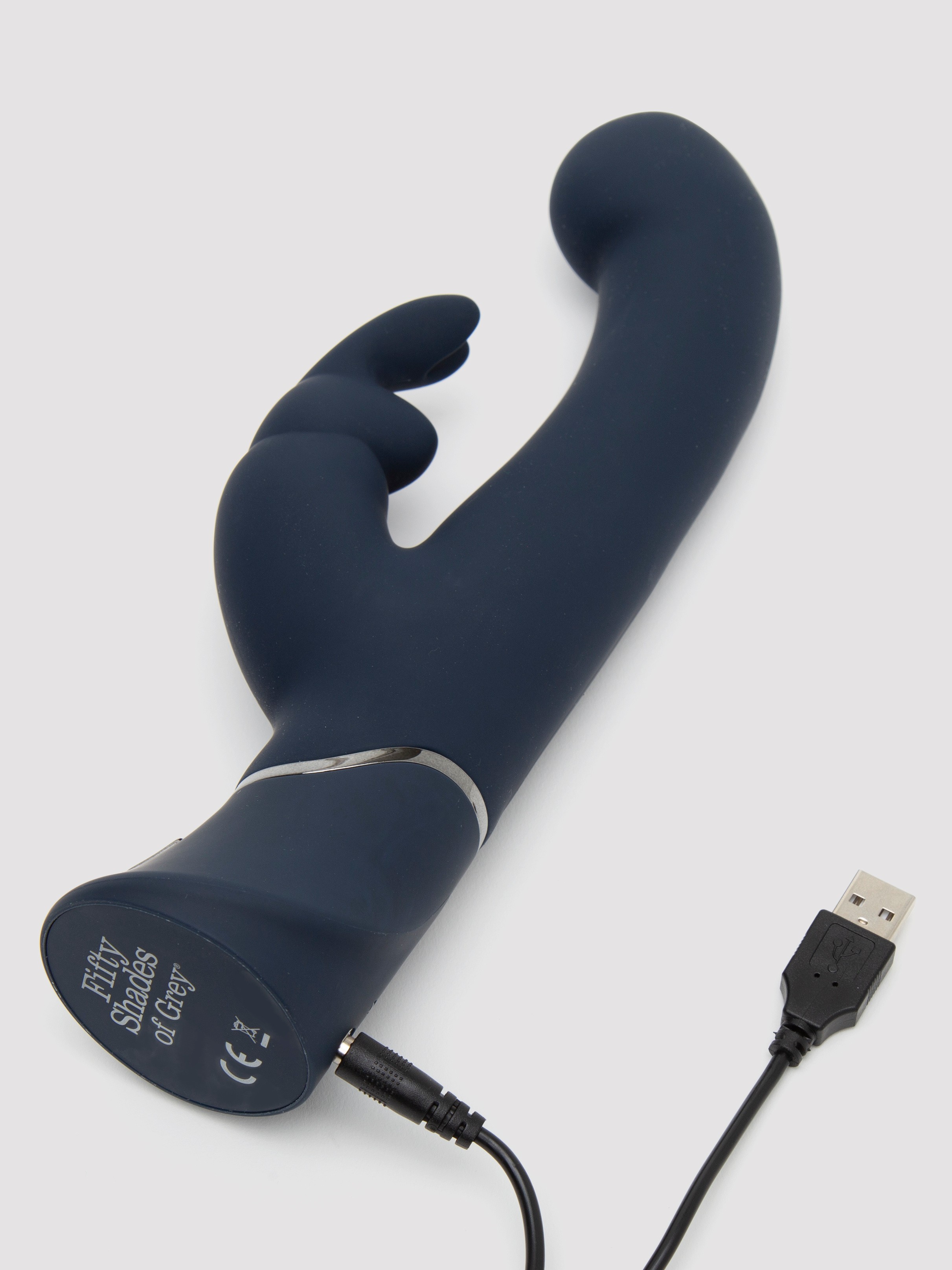 Fifty Shades of Grey Greedy Girl Real-Feel Rabbit Vibrator, Blue, hi-res