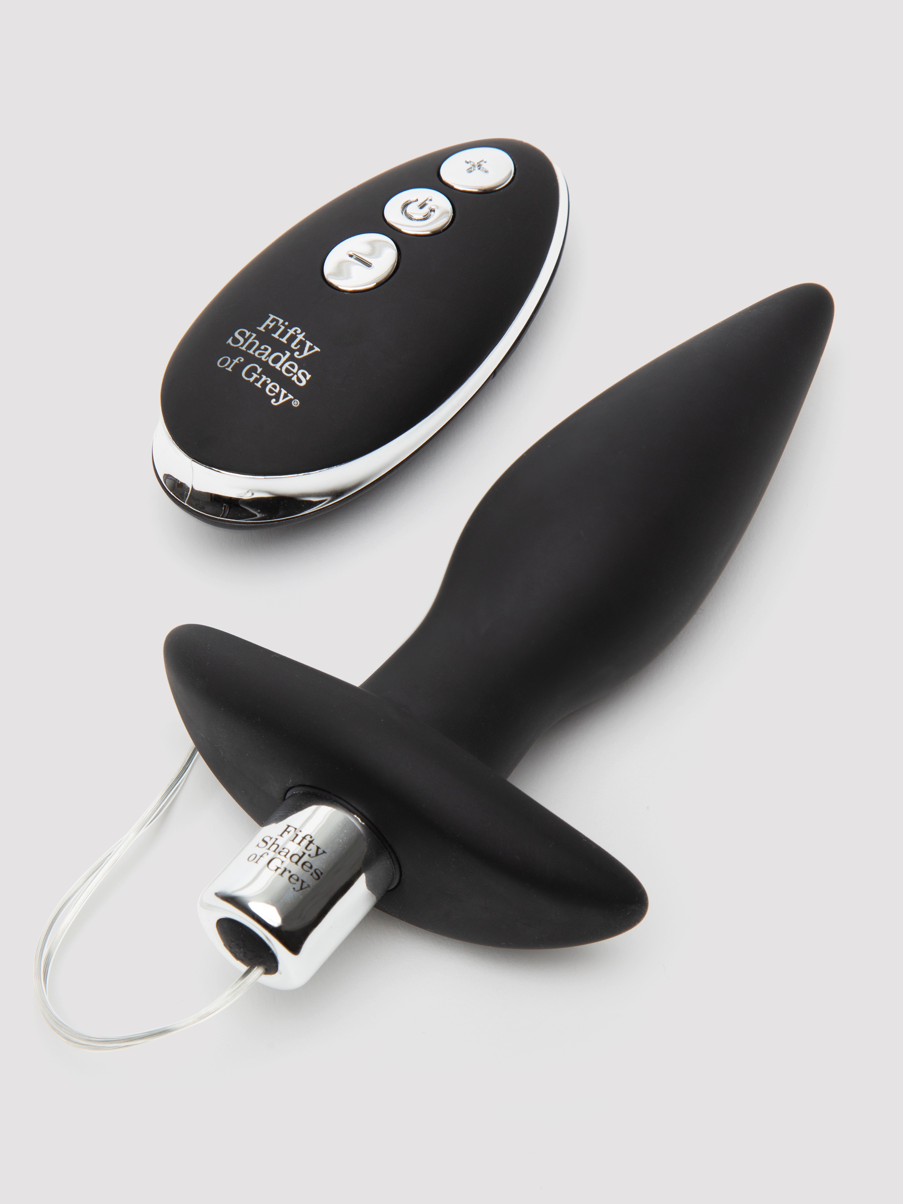 Fifty Shades of Grey Relentless Vibrations Remote Control Butt Plug, Black, hi-res