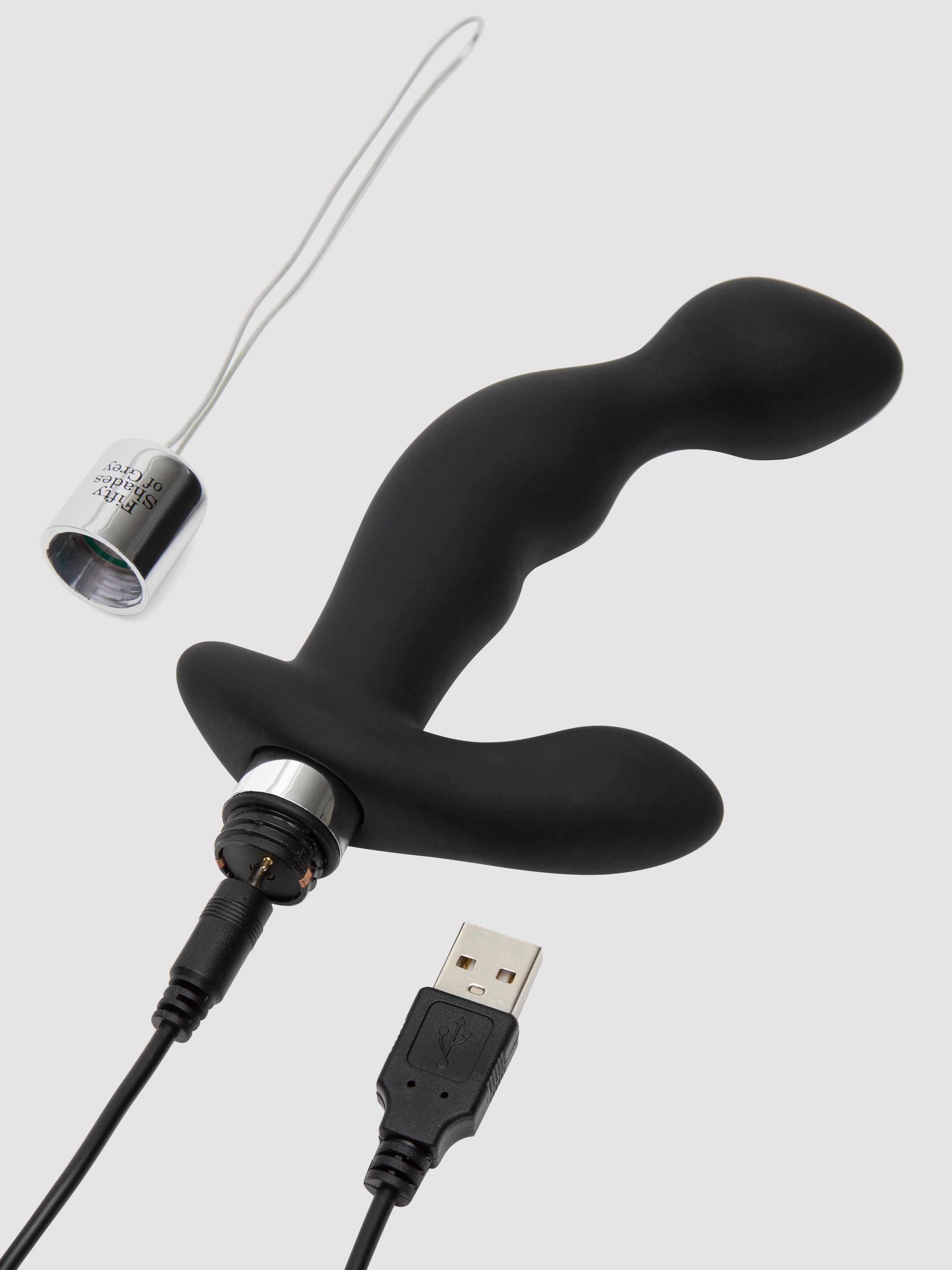 Fifty Shades of Grey Relentless Vibrations Remote Prostate Vibrator, Black, hi-res