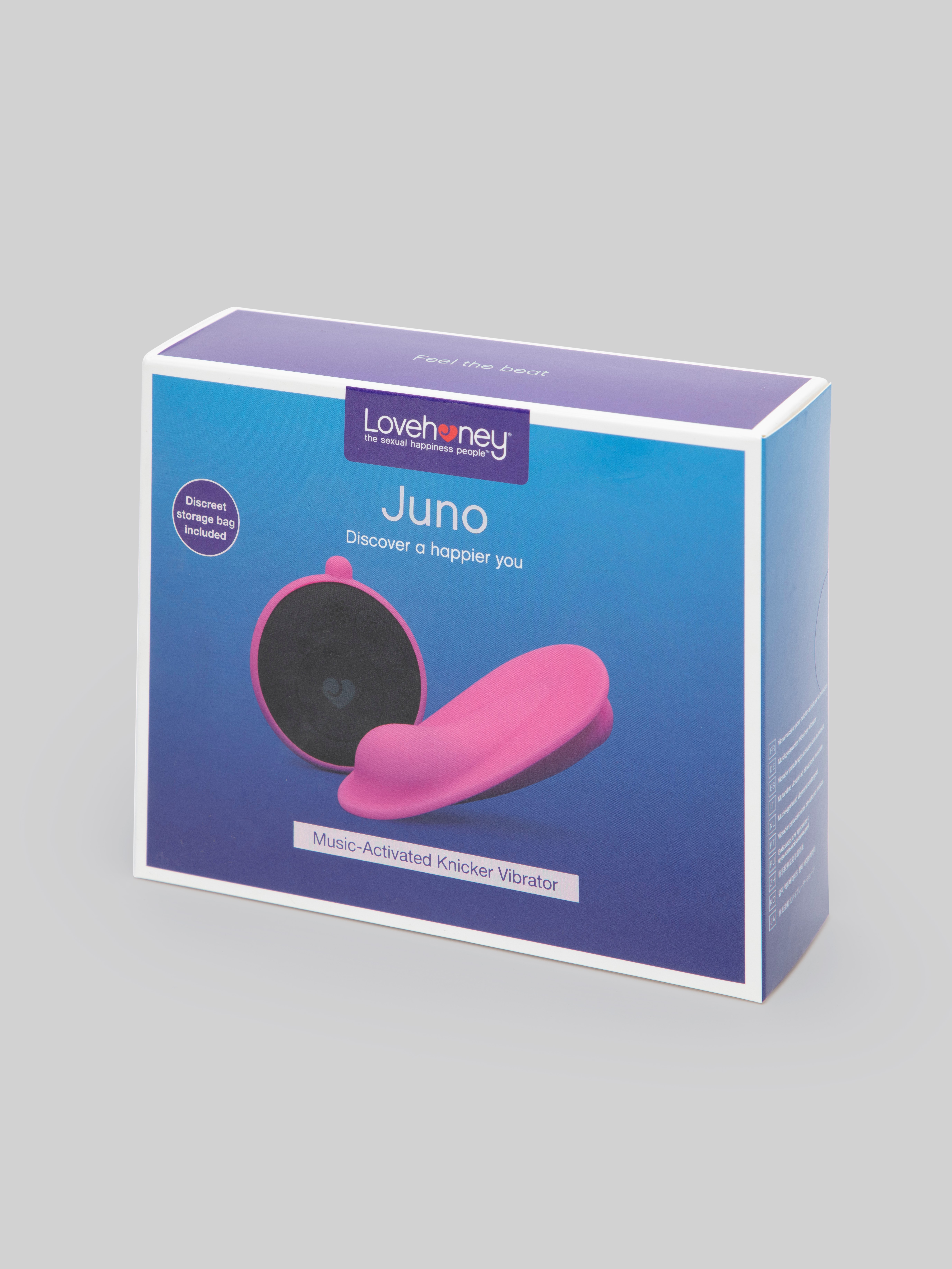 Lovehoney Juno Rechargeable Music-Activated Knicker Vibrator, Black, hi-res