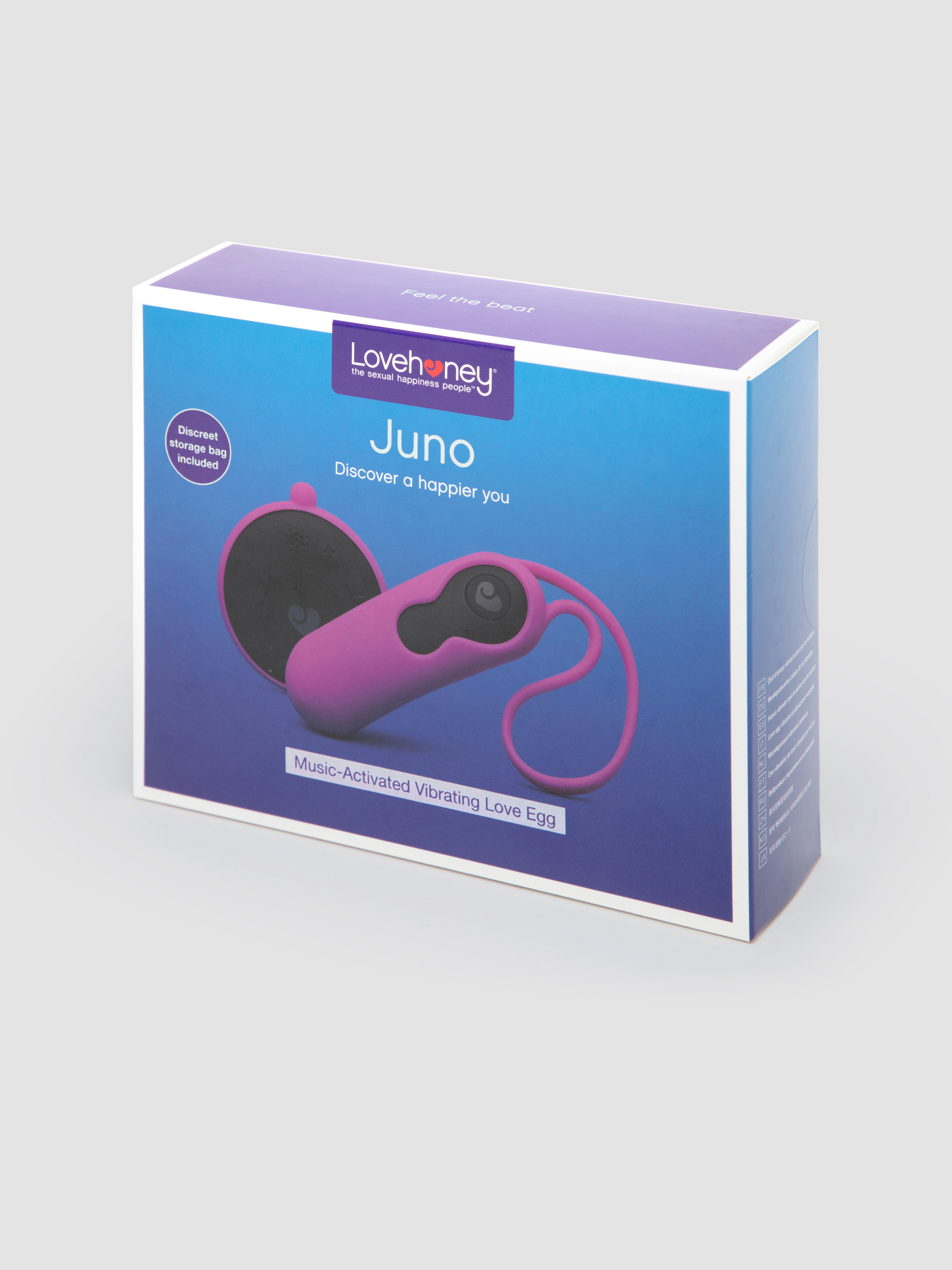 Lovehoney Juno Rechargeable Music-Activated Vibrating Egg, Black, hi-res