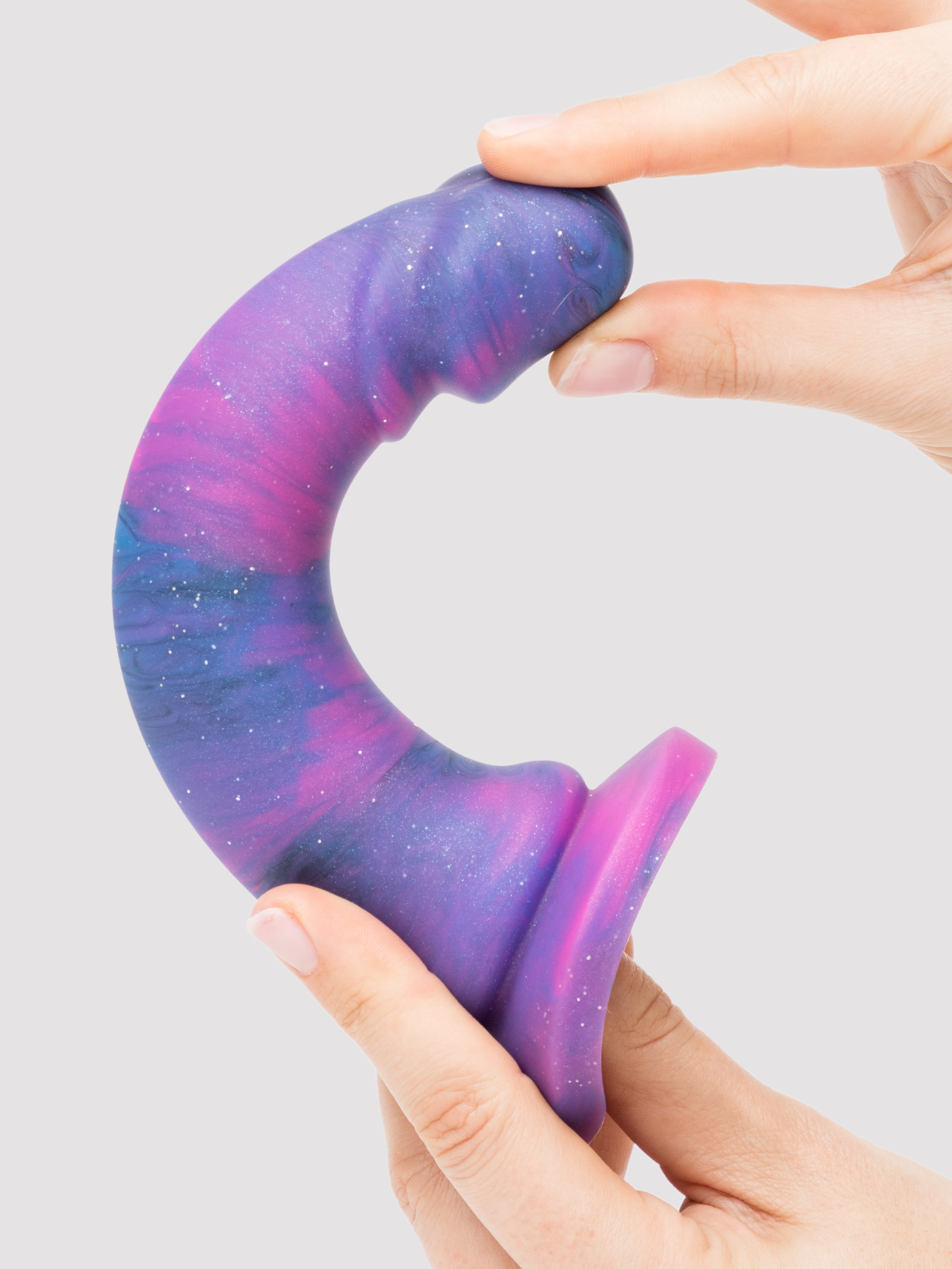 Lovehoney Super Soft Silicone Galaxy Dildo 7 Inch, Purple, hi-res